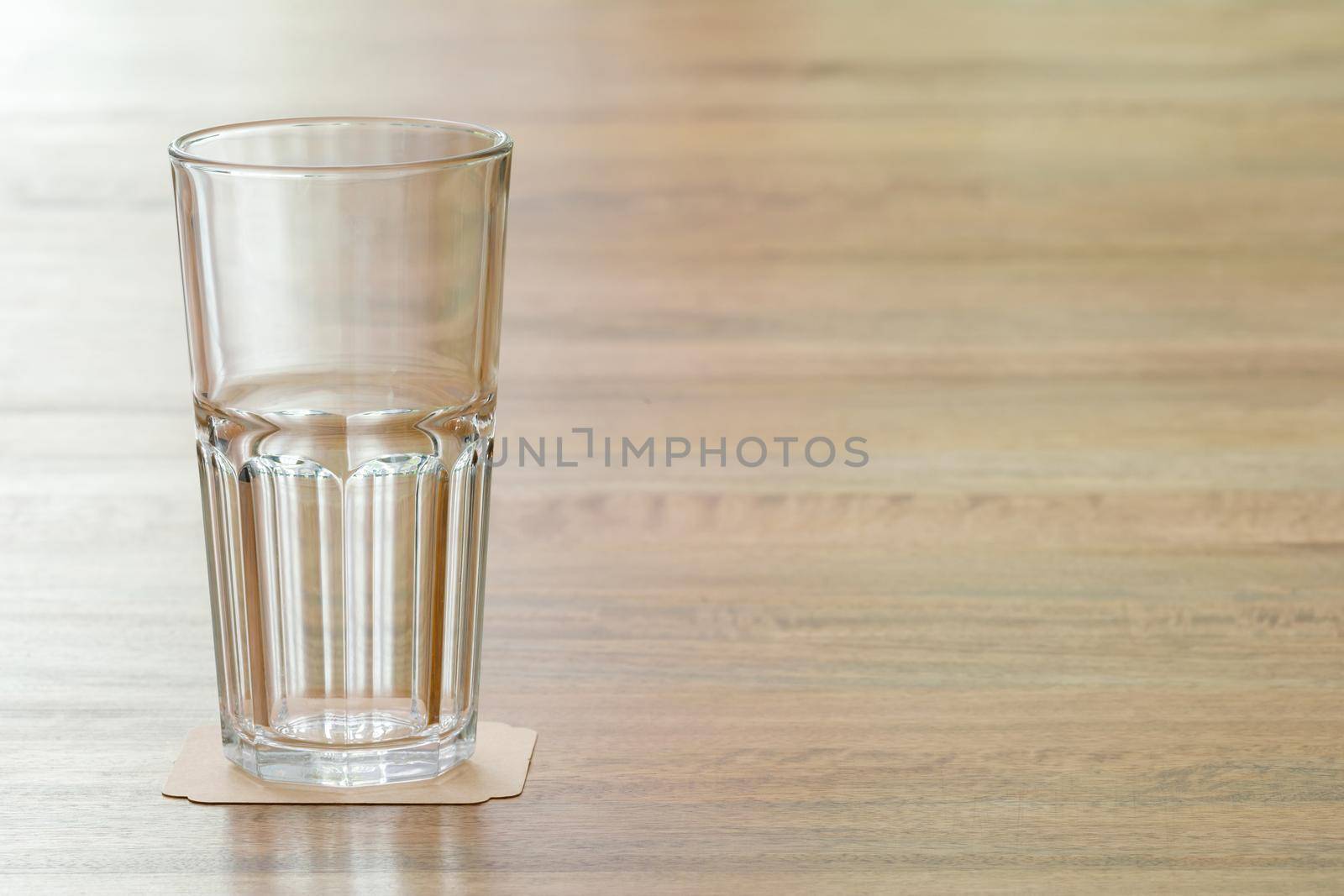 Empty glass on table by smuay