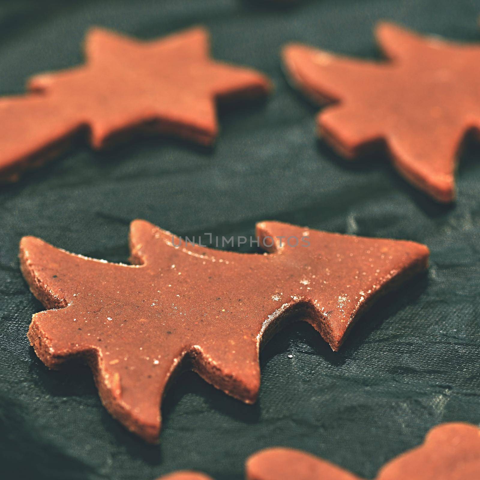 Baking home made Christmas cookies. Classical Czech tradition. Concept for the winter season, food and Christmas holidays. by Montypeter