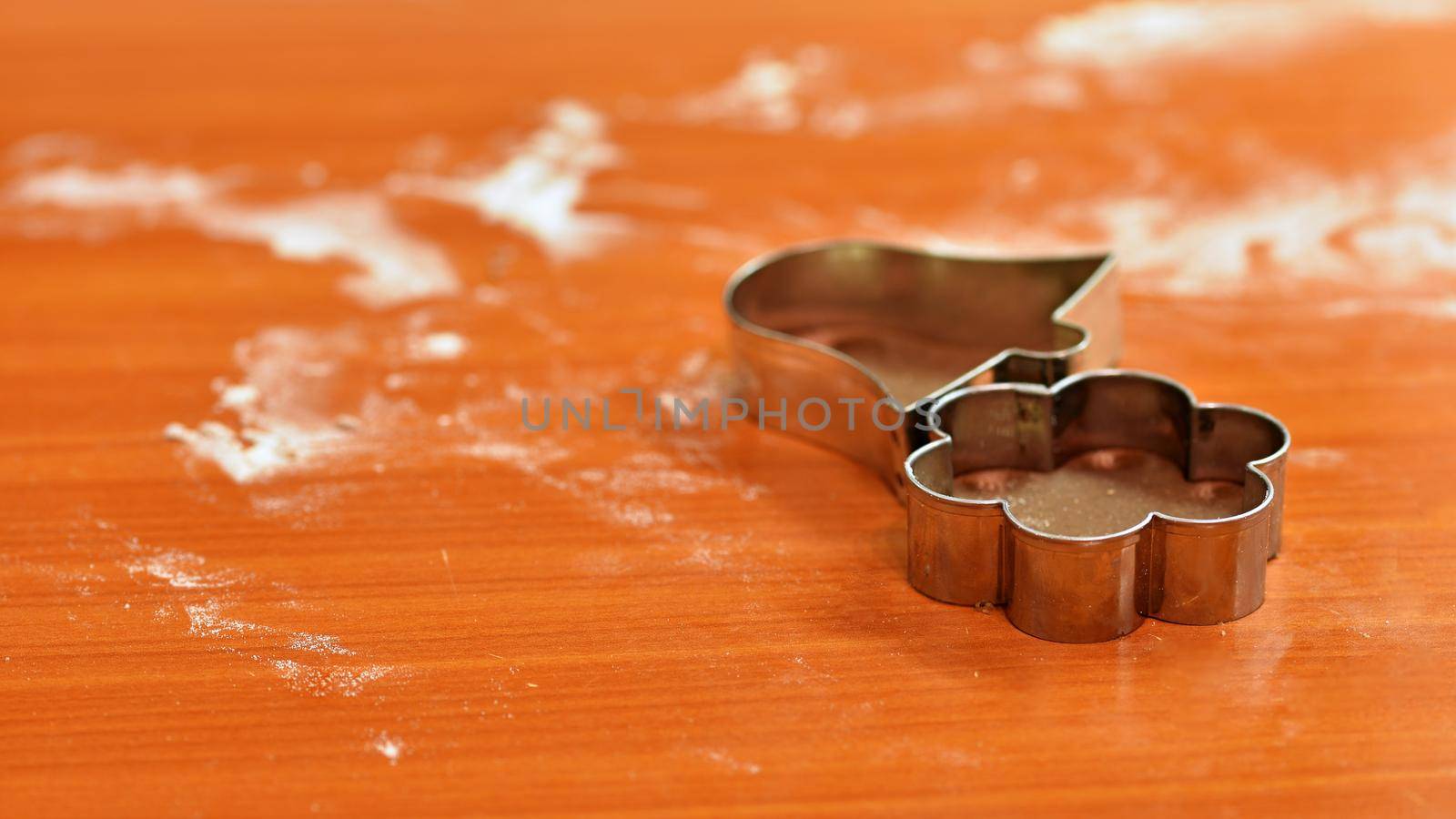 Baking home made Christmas cookies. Classical Czech tradition. Concept for the winter season, food and Christmas holidays.