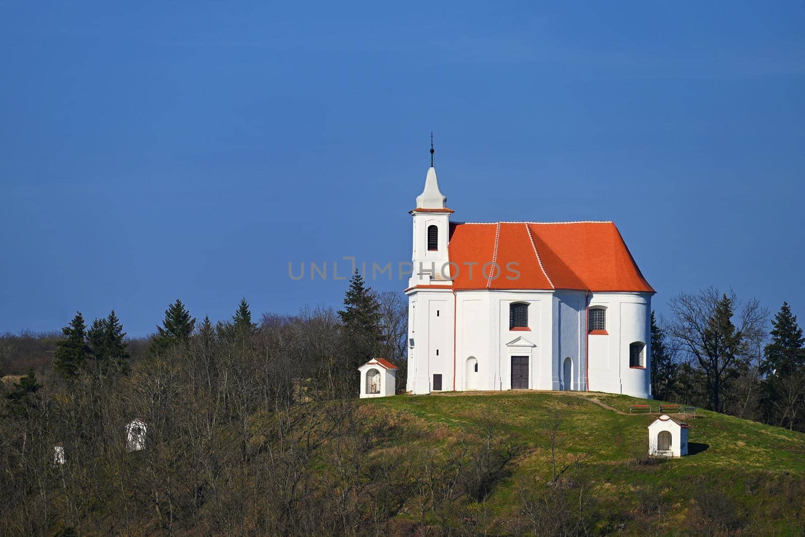 Beautiful old chapel of St. Anthony. Dolni Kounice Czech Republic