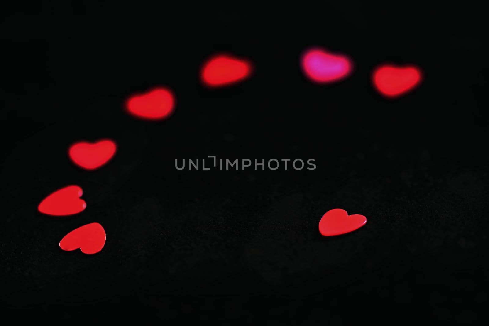 St. Valentines Day concept. Beautiful colorful abstract background with hearts.