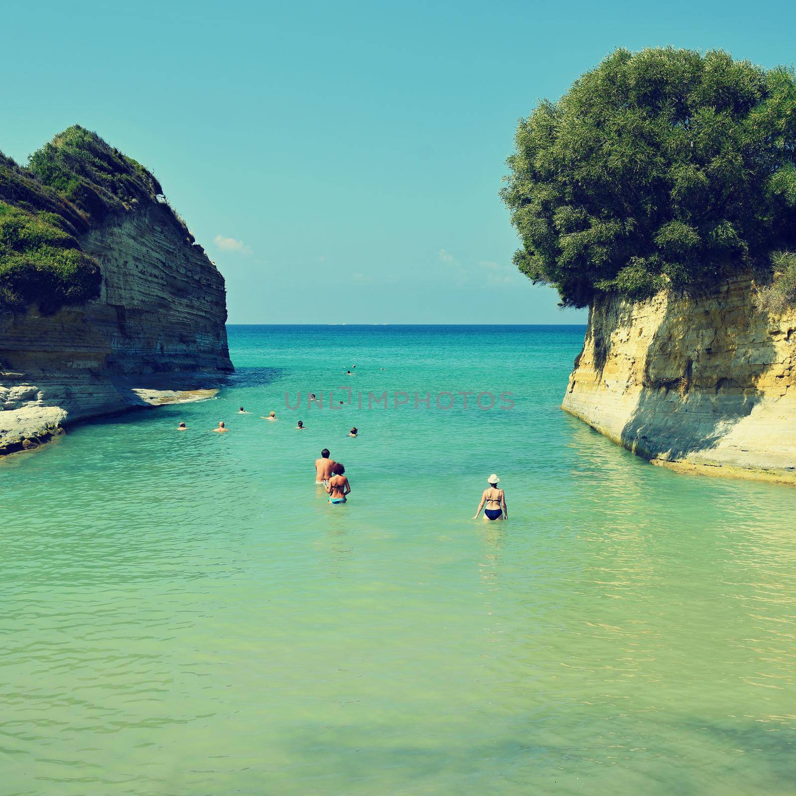 Canal D'Amour beach in Sidari, Corfu island, Greece. 