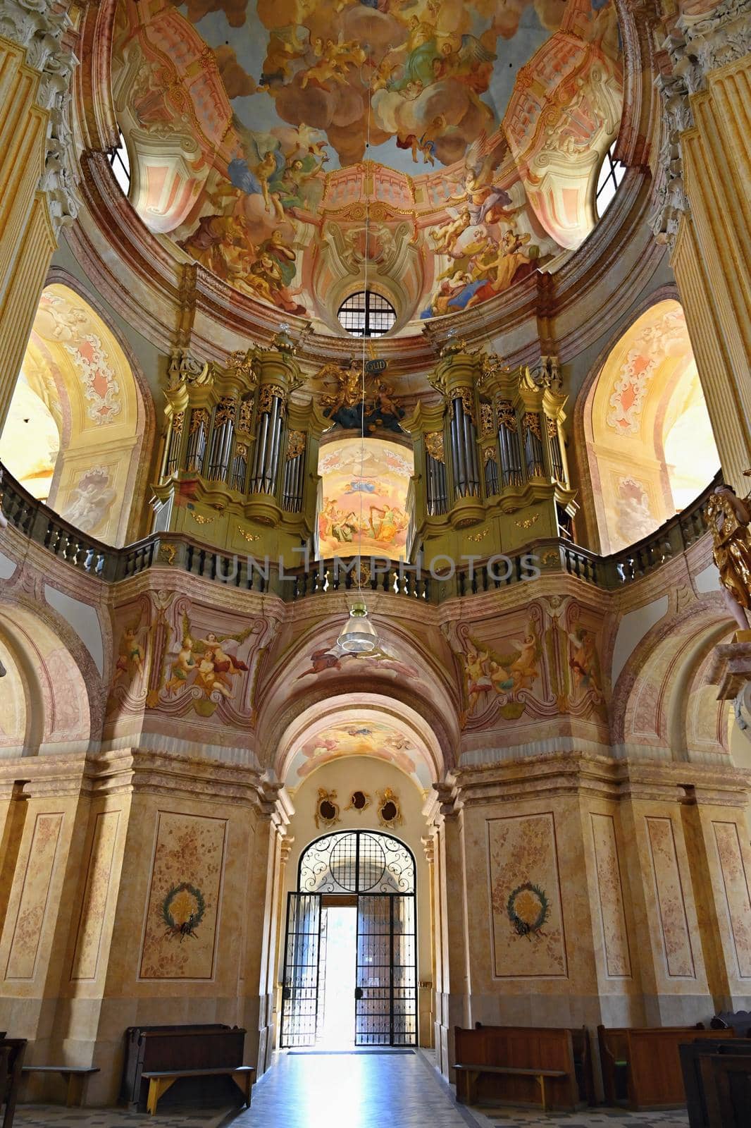 Beautiful old church in Krtiny. Czech Republic. (Names of the Virgin Mary) by Montypeter