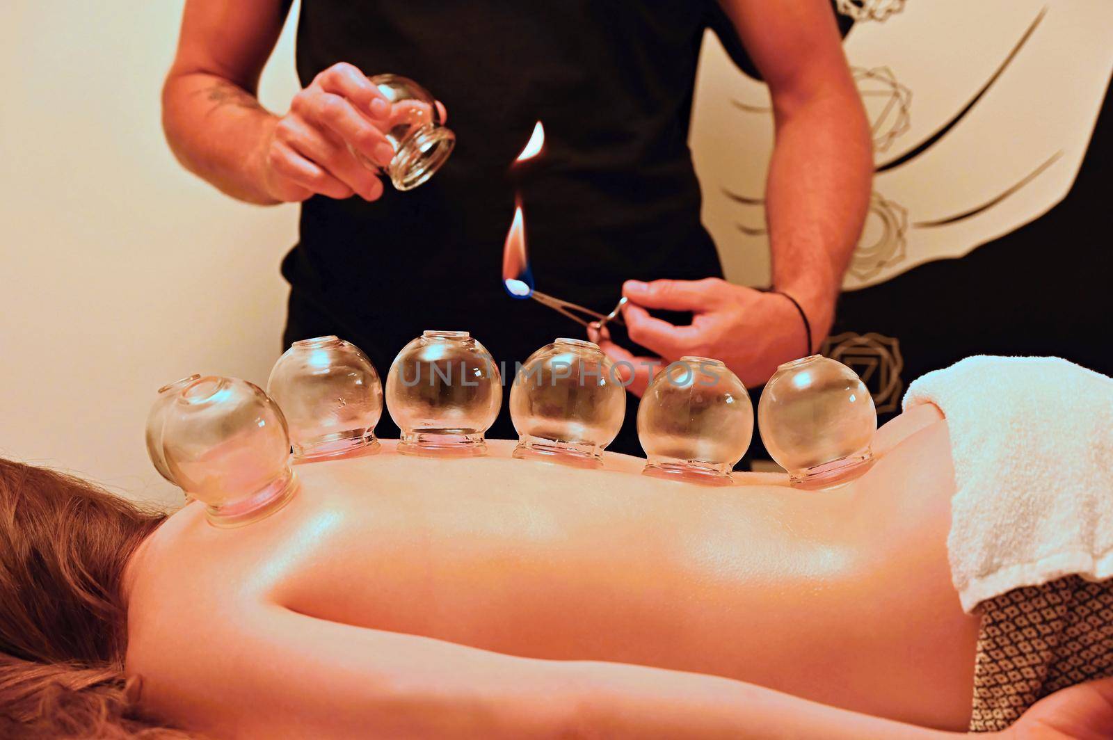 Relaxing massage. Concept for health, relaxation and beauty.