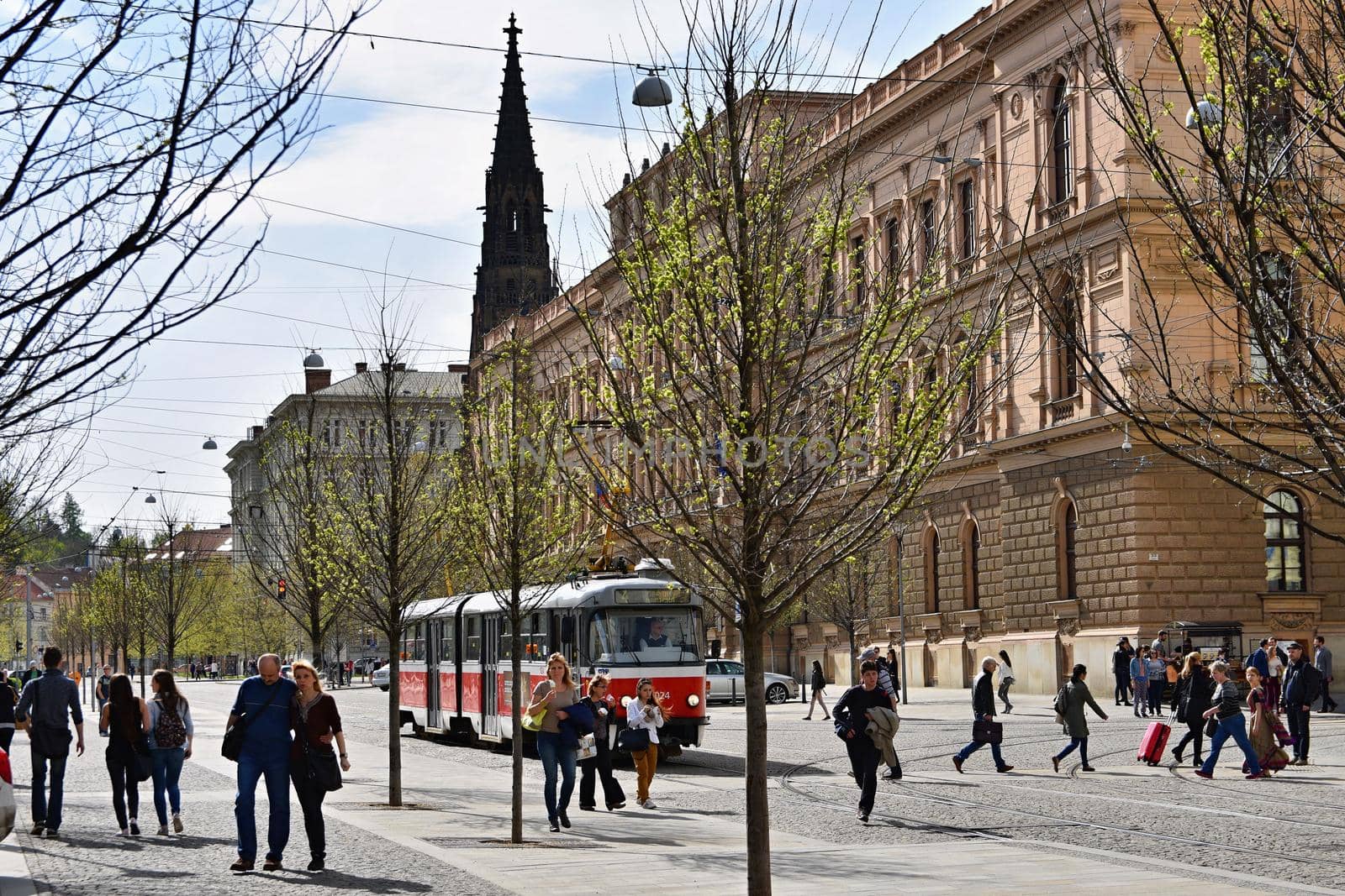 Brno April 22, 2016. Life in the city of Brno. Czech Republic Europe.