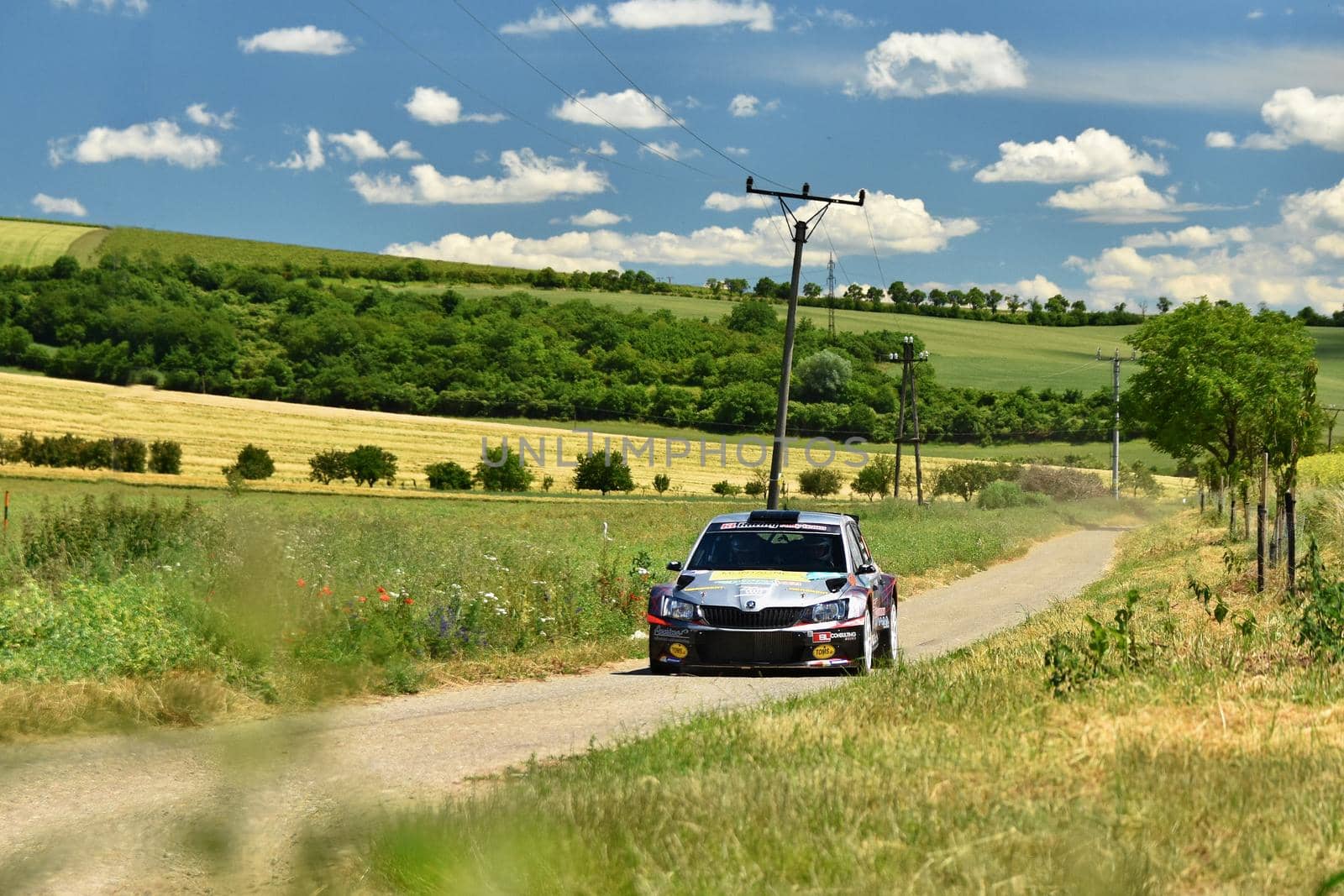 Hustopece, Czech Republic June 18, 2016. Rally car. Race.