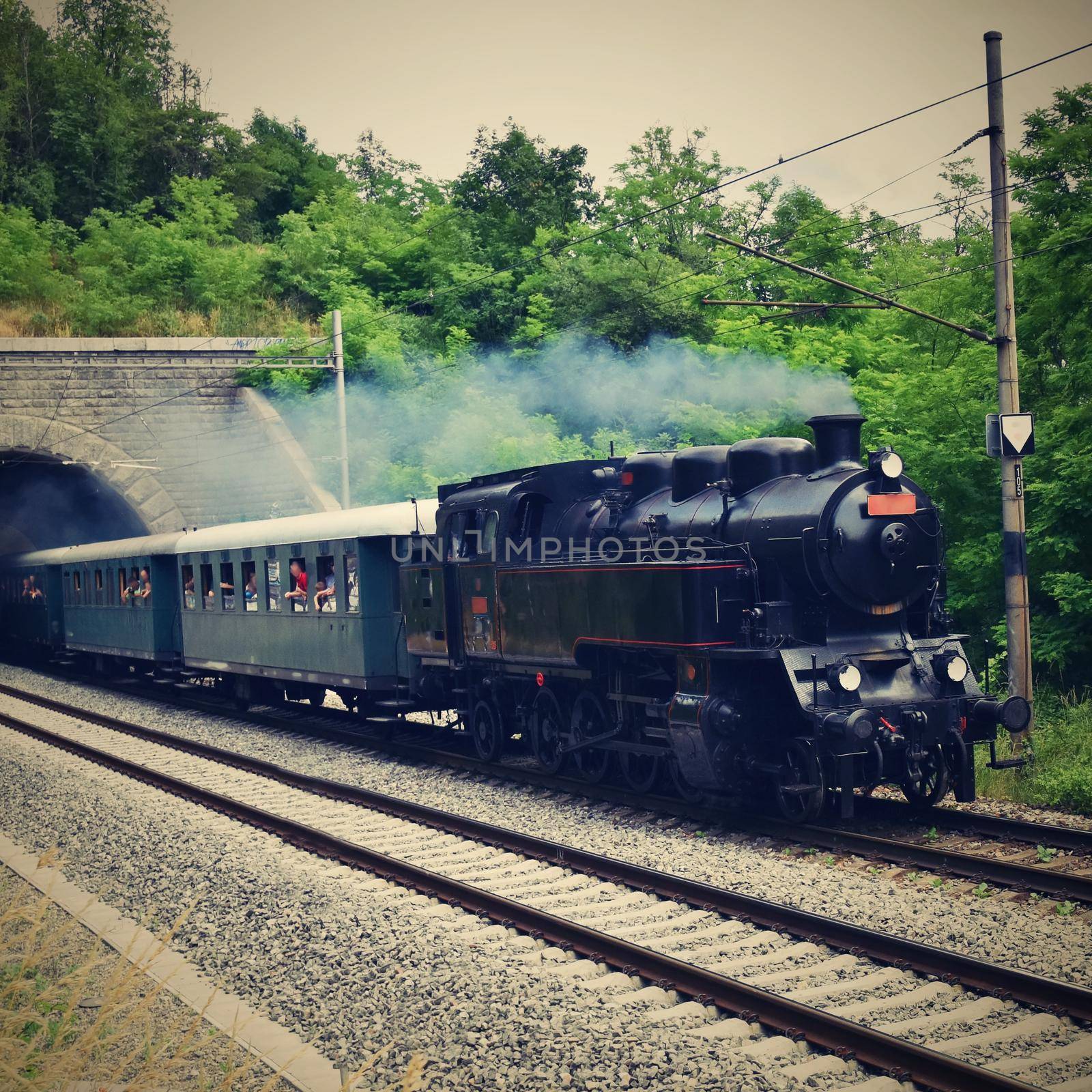 Historic steam train. Specially launched Czech old steam train for trips and for traveling around the Czech Republic. by Montypeter