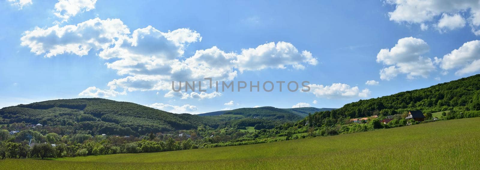 Beautiful landscape in the mountains in summer. Czech Republic - the White Carpathians - Europe.