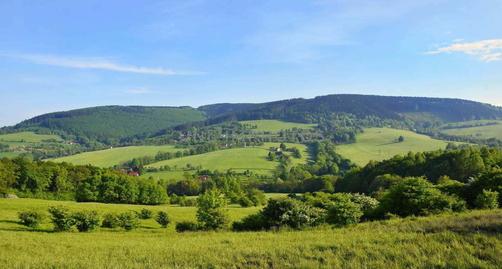Beautiful landscape in the mountains in summer. Czech Republic - the White Carpathians - Europe.