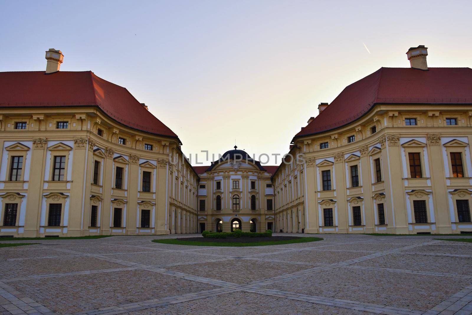 Slavkov baroque castle (national cultural landmark) Slavkov - Austerlitz near Brno, South Moravia, Czech republic.
