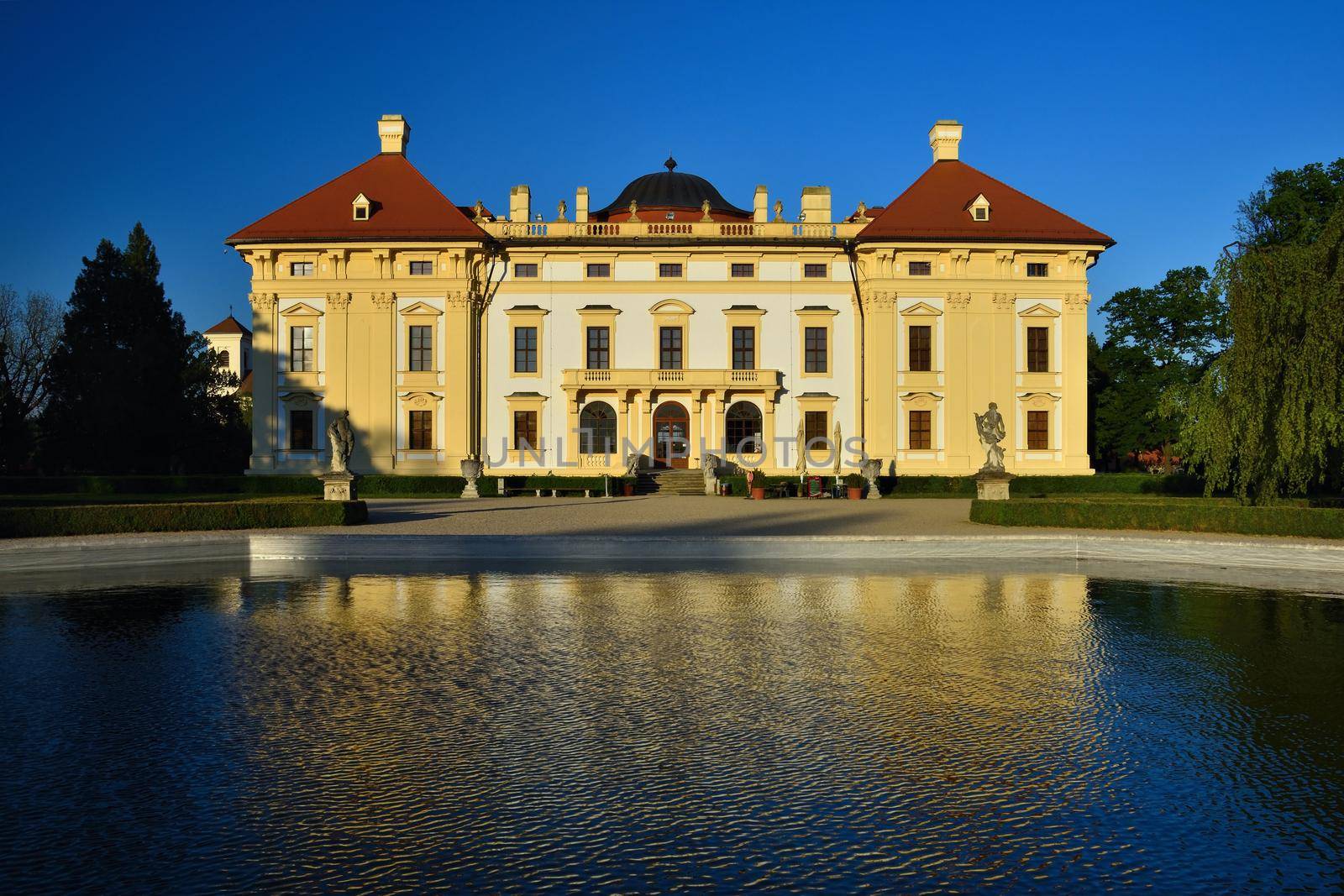 Slavkov baroque castle (national cultural landmark) Slavkov - Austerlitz near Brno, South Moravia, Czech republic.