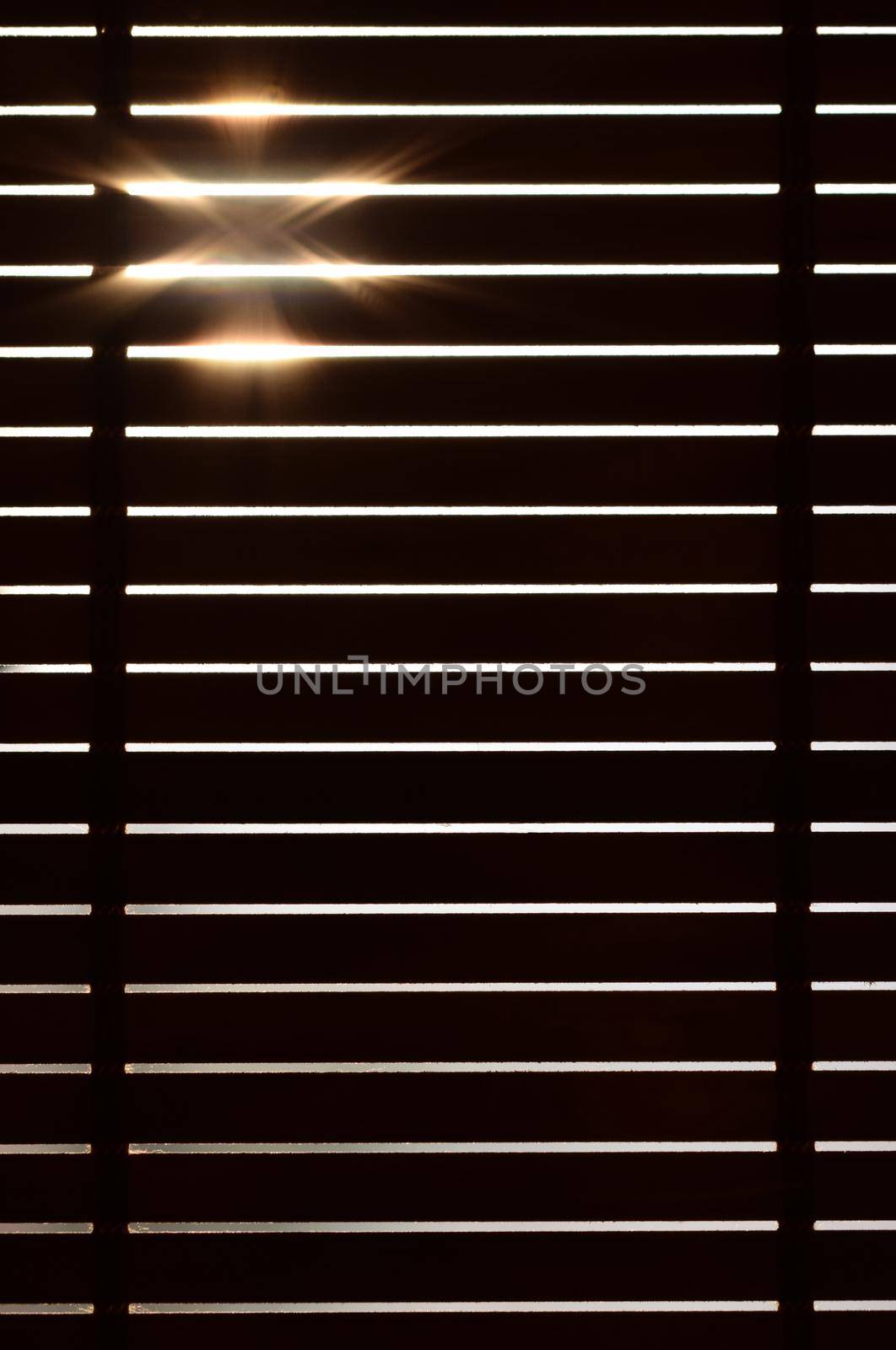 Wooden blinds. Abstract blurred background