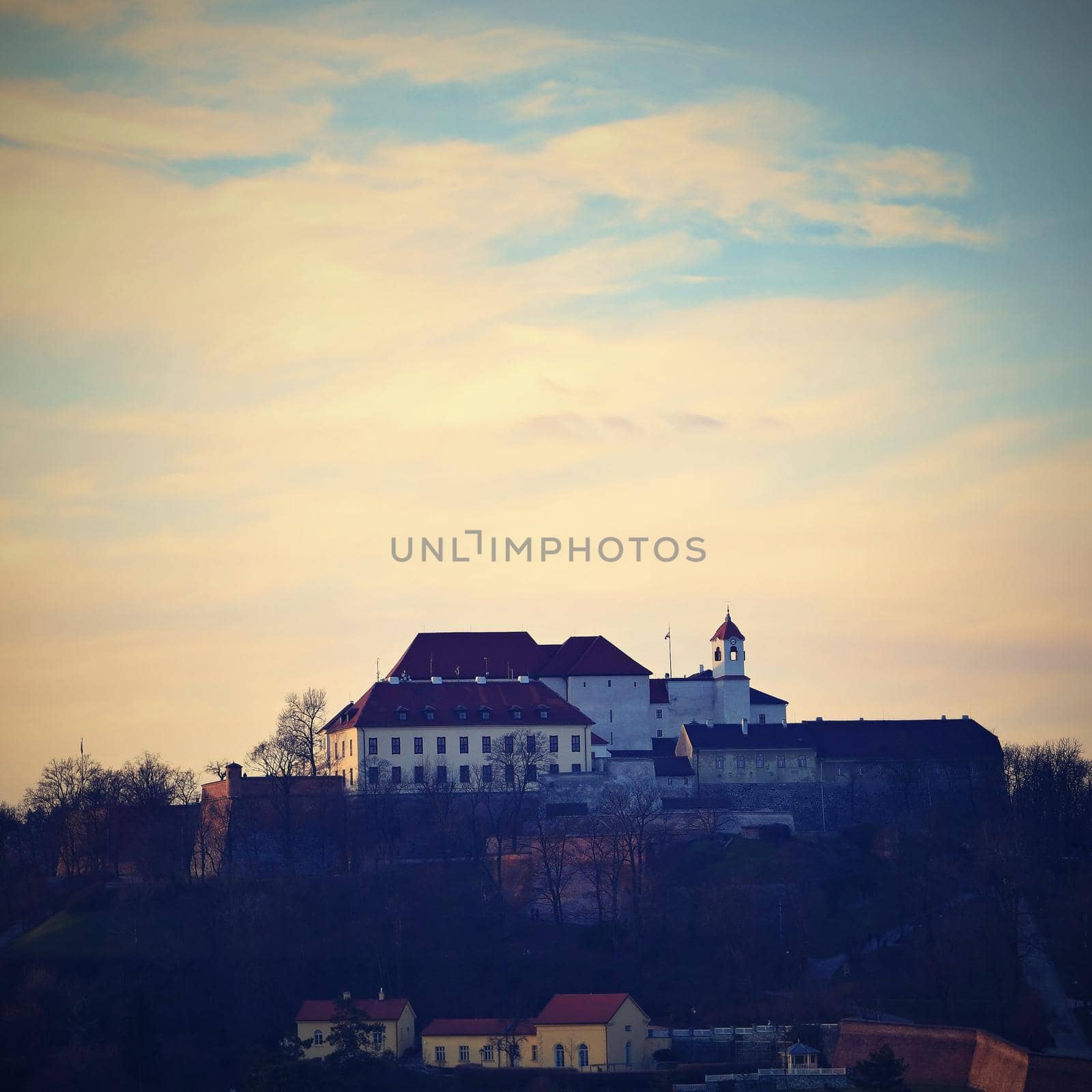 Spilberk Castle and the city of Brno. Central Europe, Czech Republic. by Montypeter