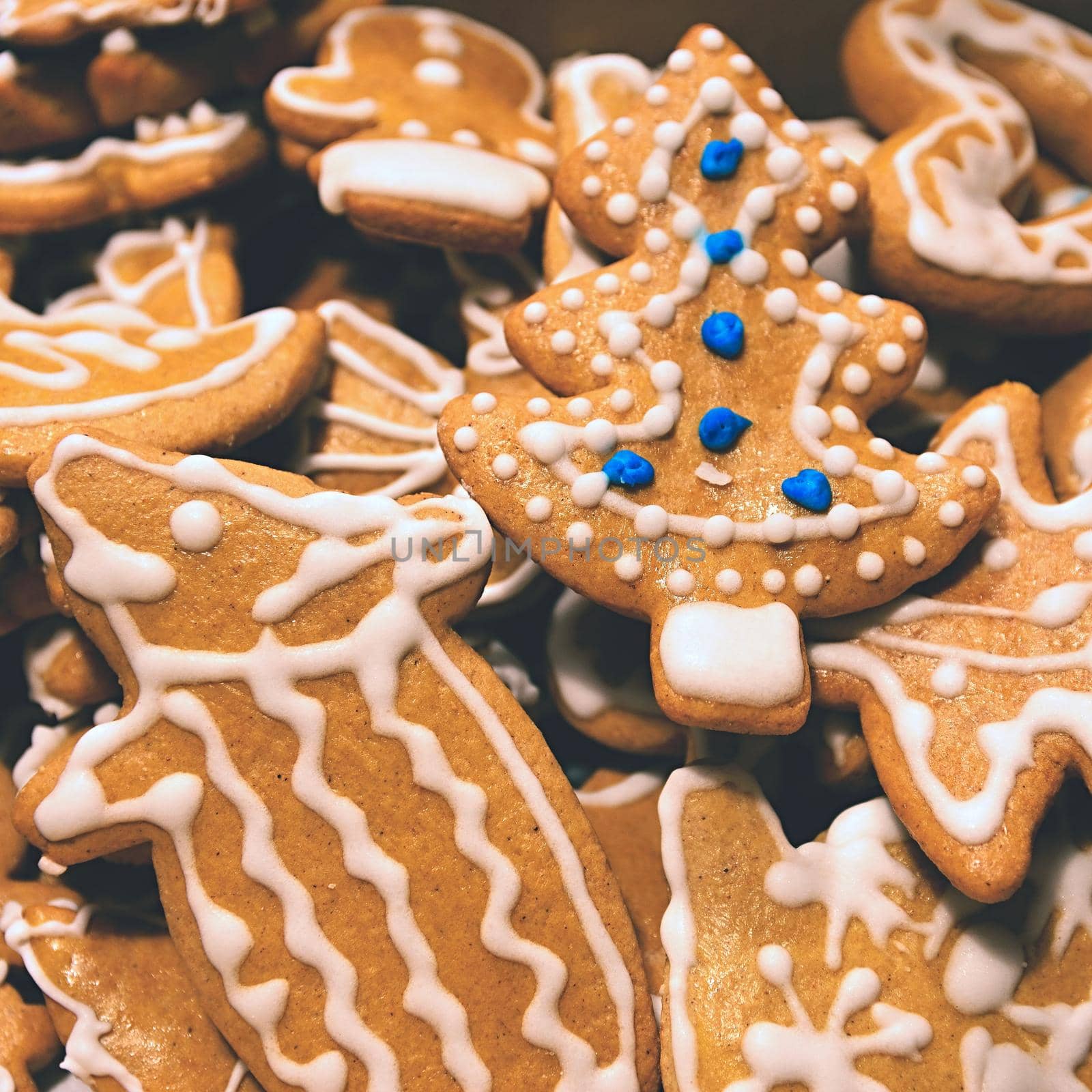 Christmas sweets. Traditional homemade handmade Czech sweets - Gingerbreads. by Montypeter