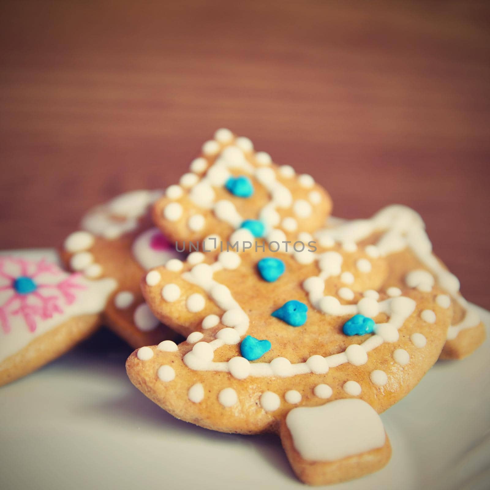 Christmas sweets. Traditional homemade handmade Czech sweets. Gingerbreads