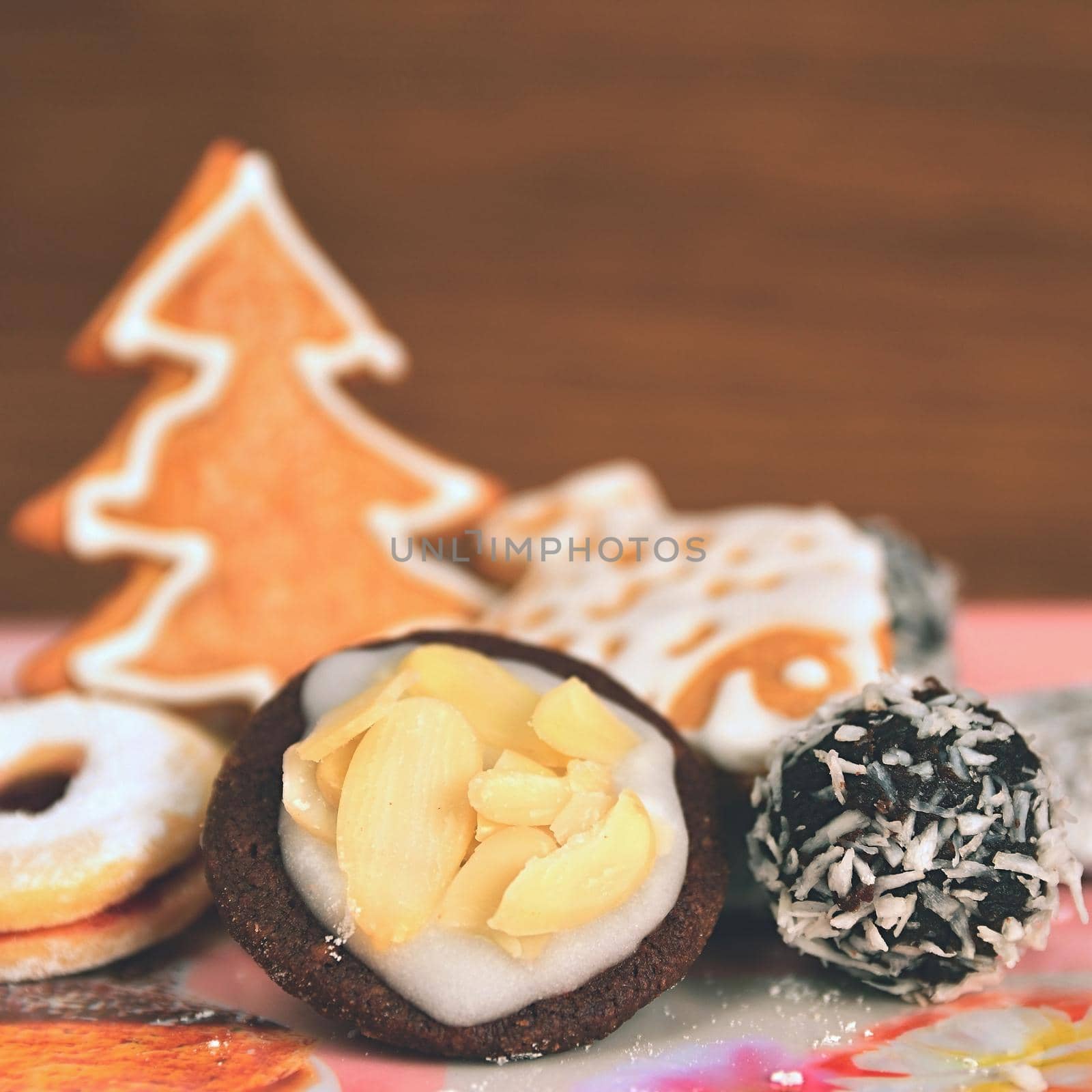 Christmas sweets. Traditional homemade handmade Czech sweets.