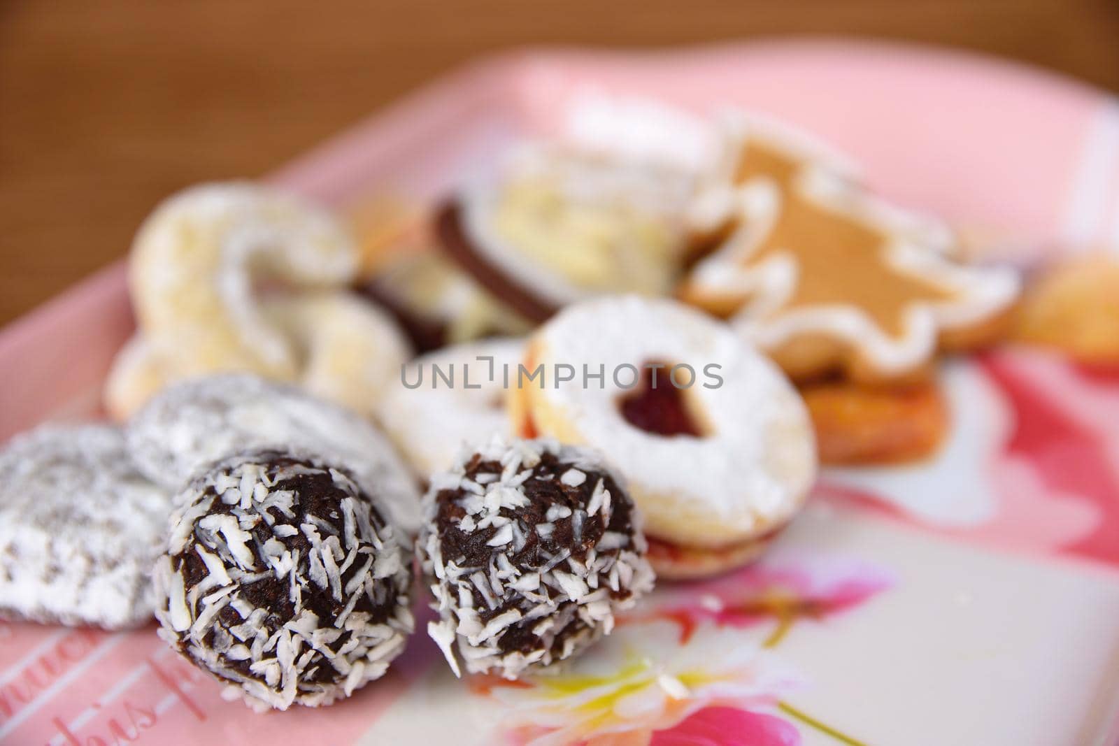 Christmas sweets. Traditional homemade handmade Czech sweets.