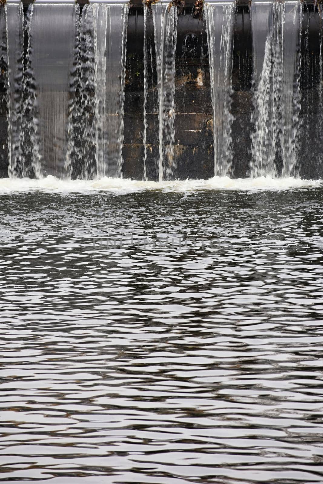 Weir - sluice on the river by Montypeter