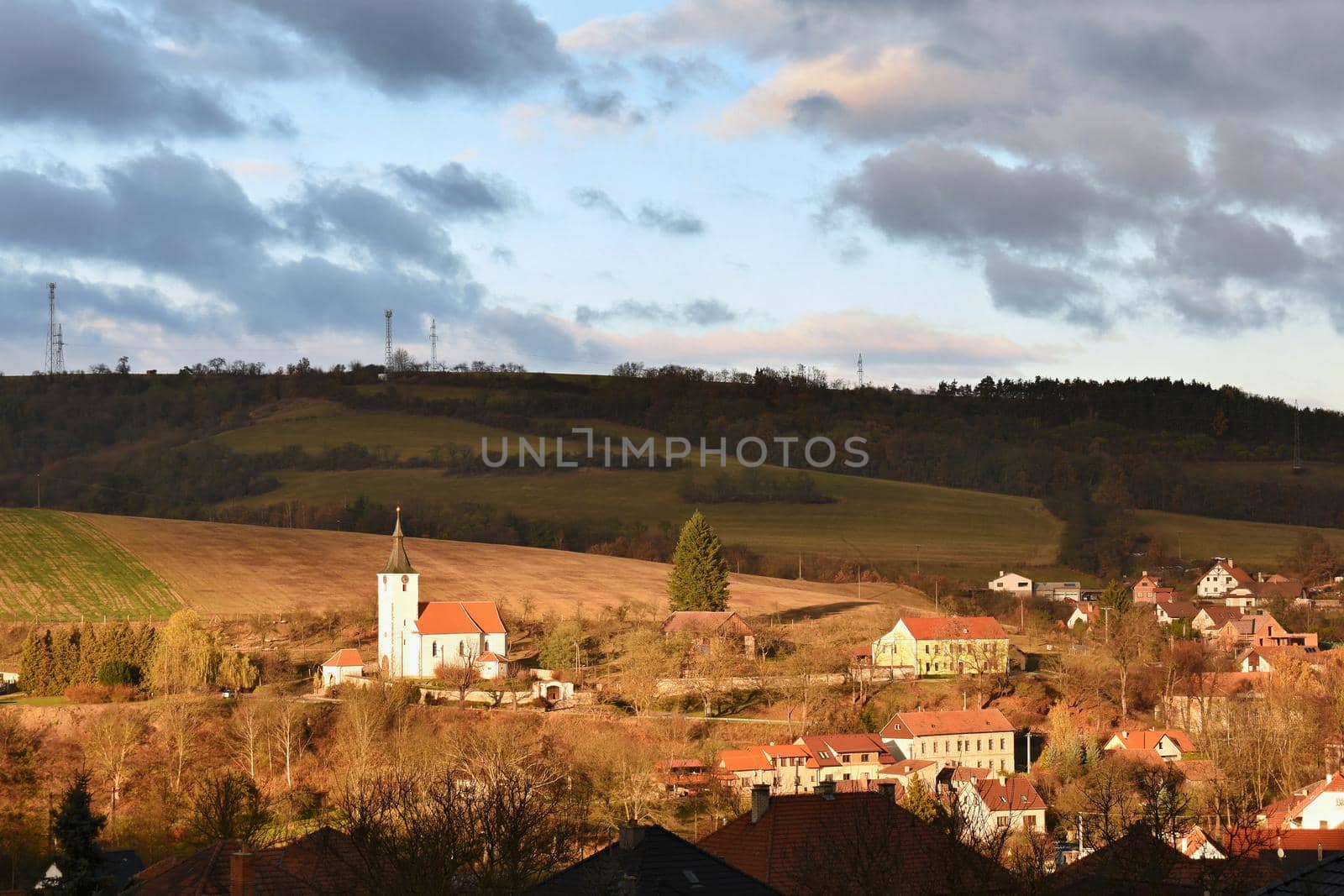 Small church in a village. Dolni Loucky Czech Republic