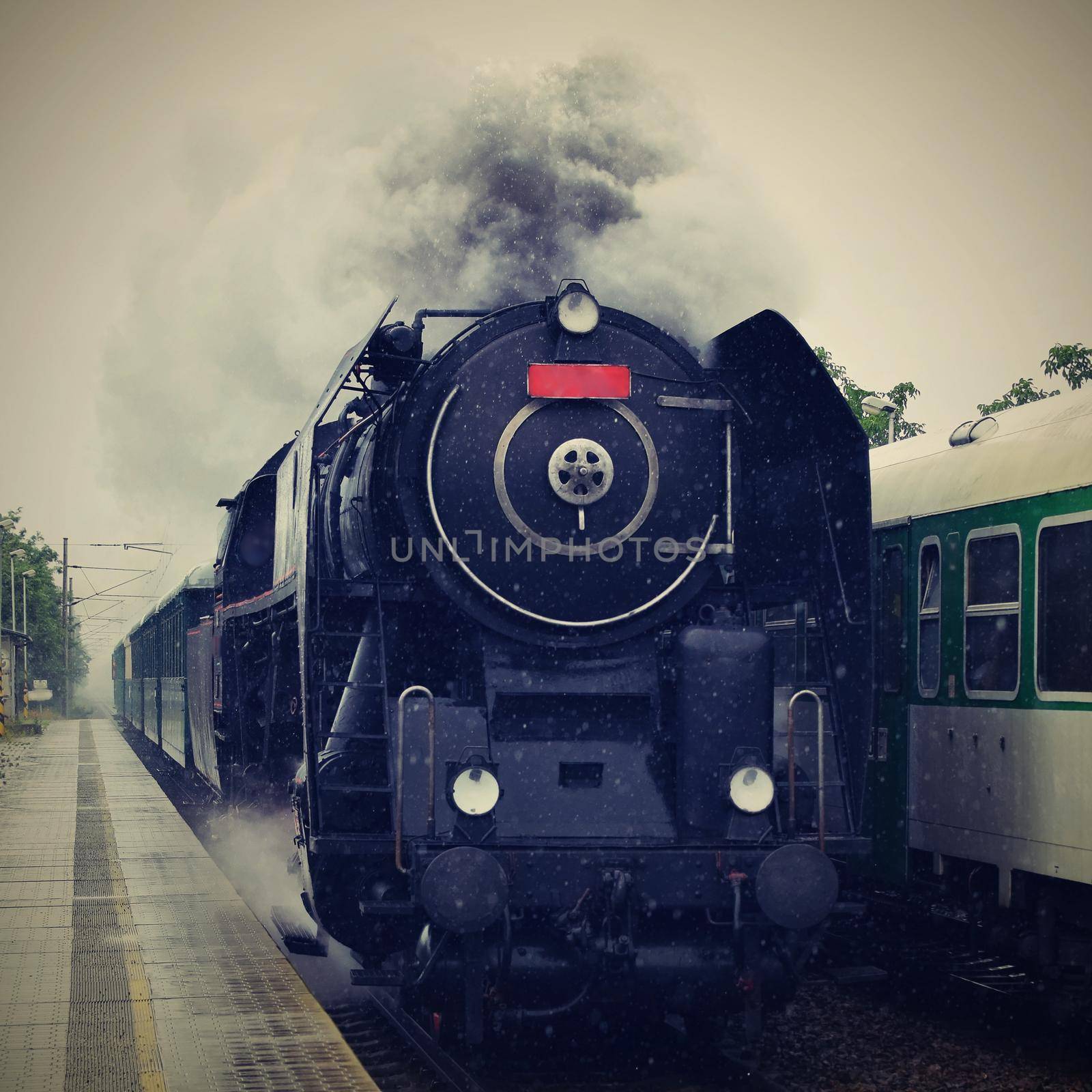 Historic steam train. Specially launched Czech old steam train for trips and for traveling. by Montypeter