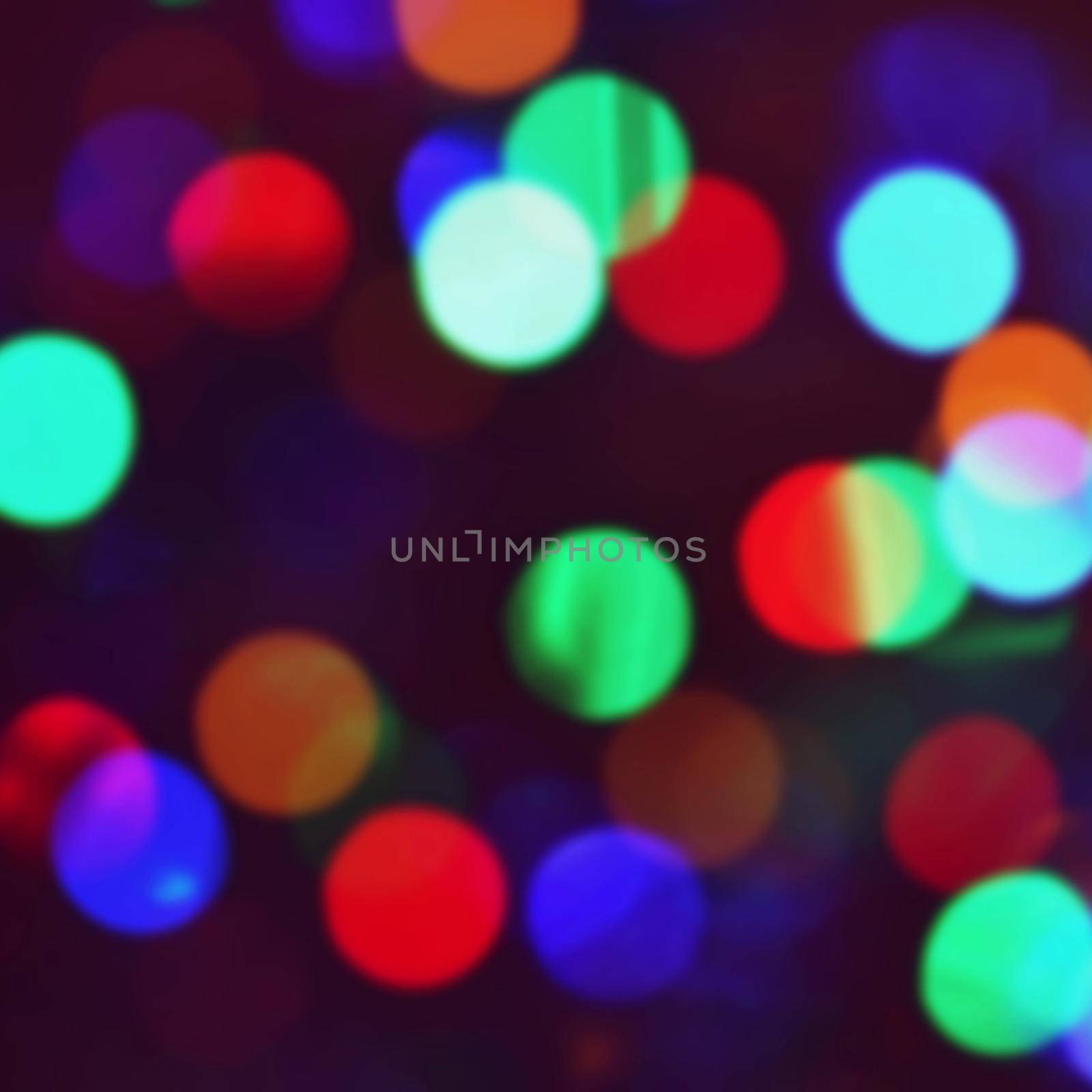 Blurred abstract xmas background, christmas texture from color lights on the Christmas tree. by Montypeter