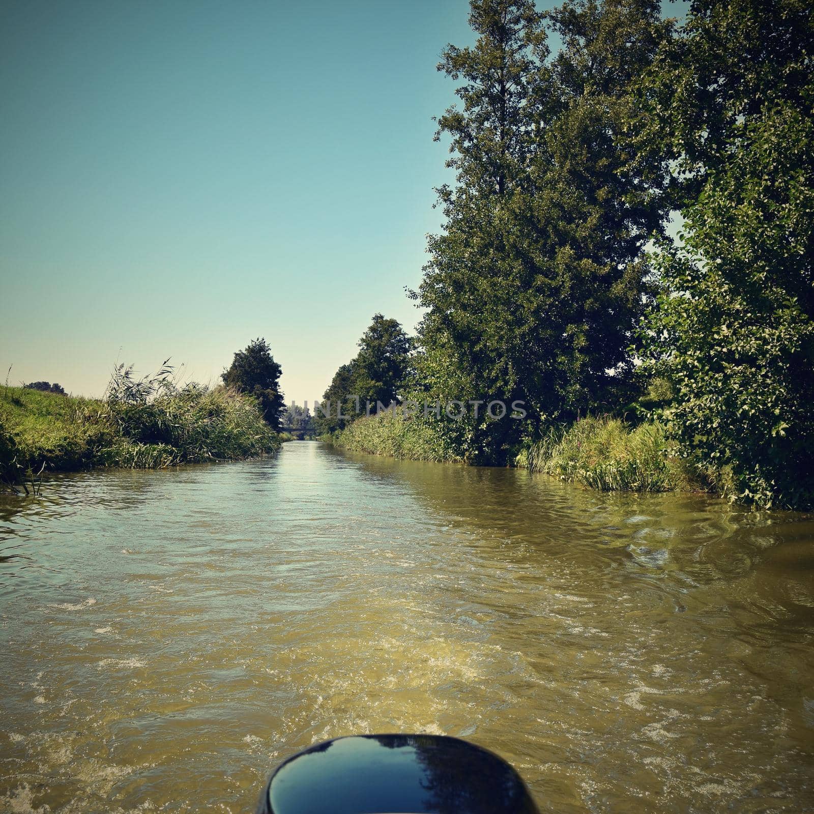 Morava river from the boat. Bata Canal. by Montypeter