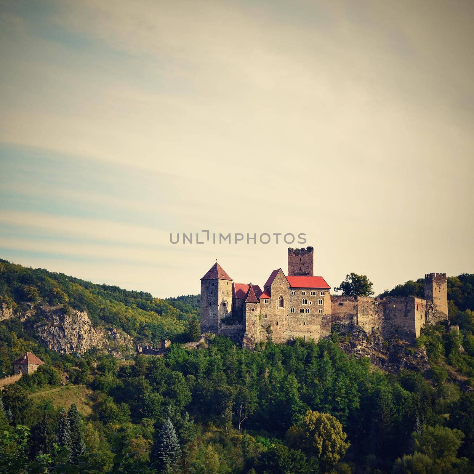 Herdegg. Beautiful old castle in the nice countryside of Austria. National Park Thaya Valley, Lower Austria - Europe. by Montypeter