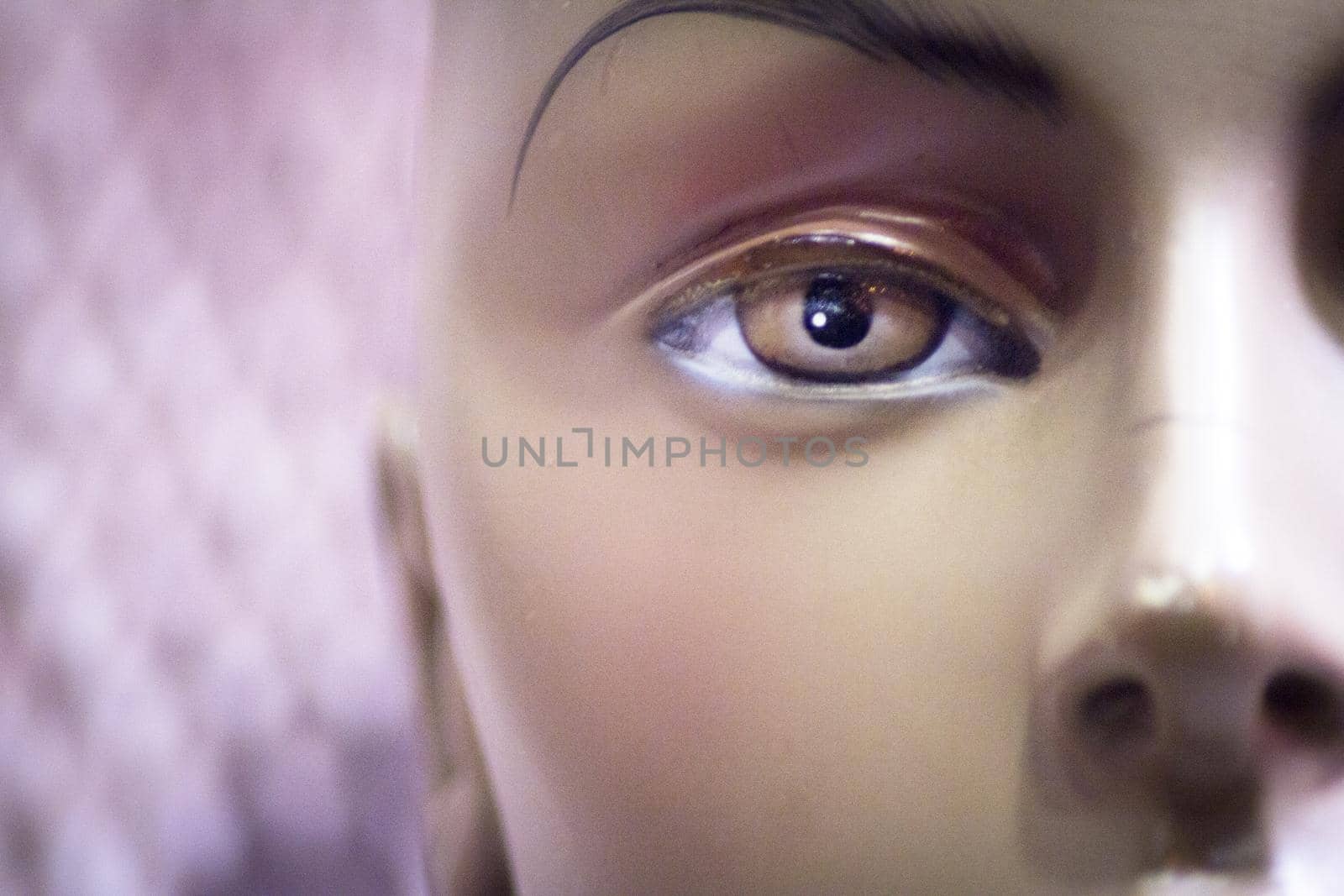 Female eye portrait of a mannequin by GemaIbarra