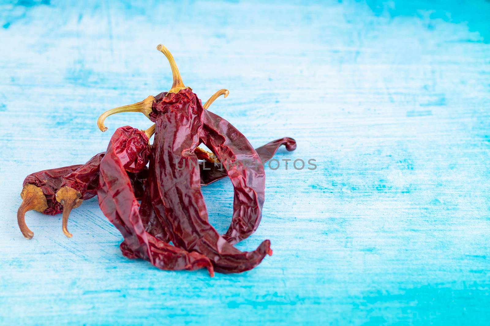 View of dehydrated bell pepper, used as an ingredient in cooking