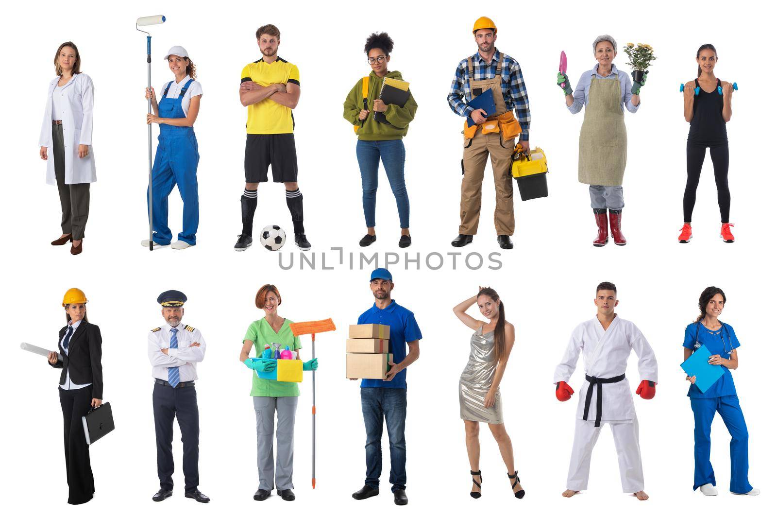 Collage of various occupations people by ALotOfPeople