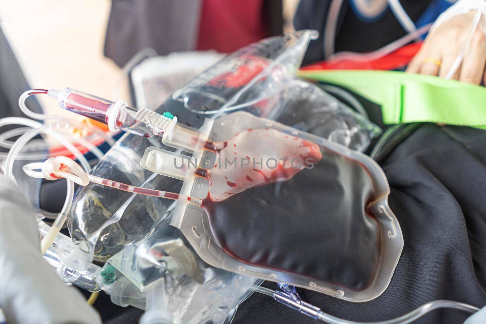 Blood bag for emergency patients who have lost a lot of blood. by sandyman