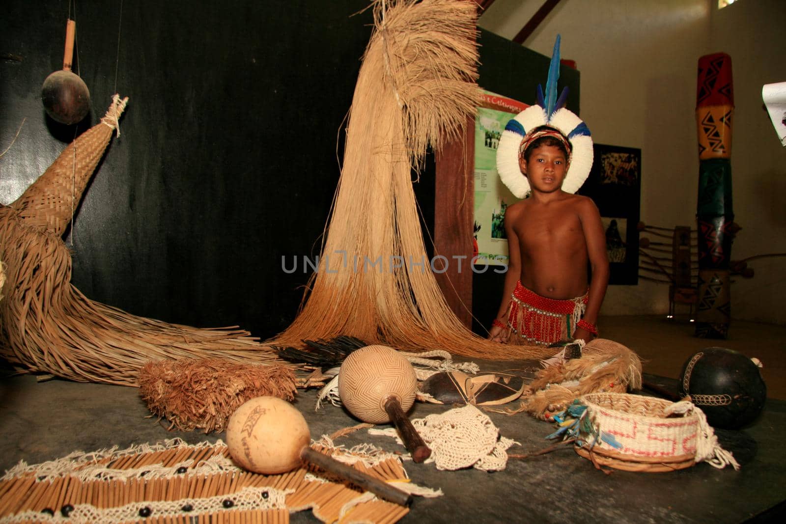 santa cruz cabralia, bahia, brazil - november 6, 2008: view of the pataxo indigenous museum in the Coroa Vermelha village in the city of Santa Cruz Cabralia.