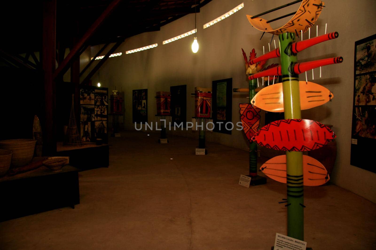 santa cruz cabralia, bahia, brazil - november 6, 2008: view of the pataxo indigenous museum in the Coroa Vermelha village in the city of Santa Cruz Cabralia.