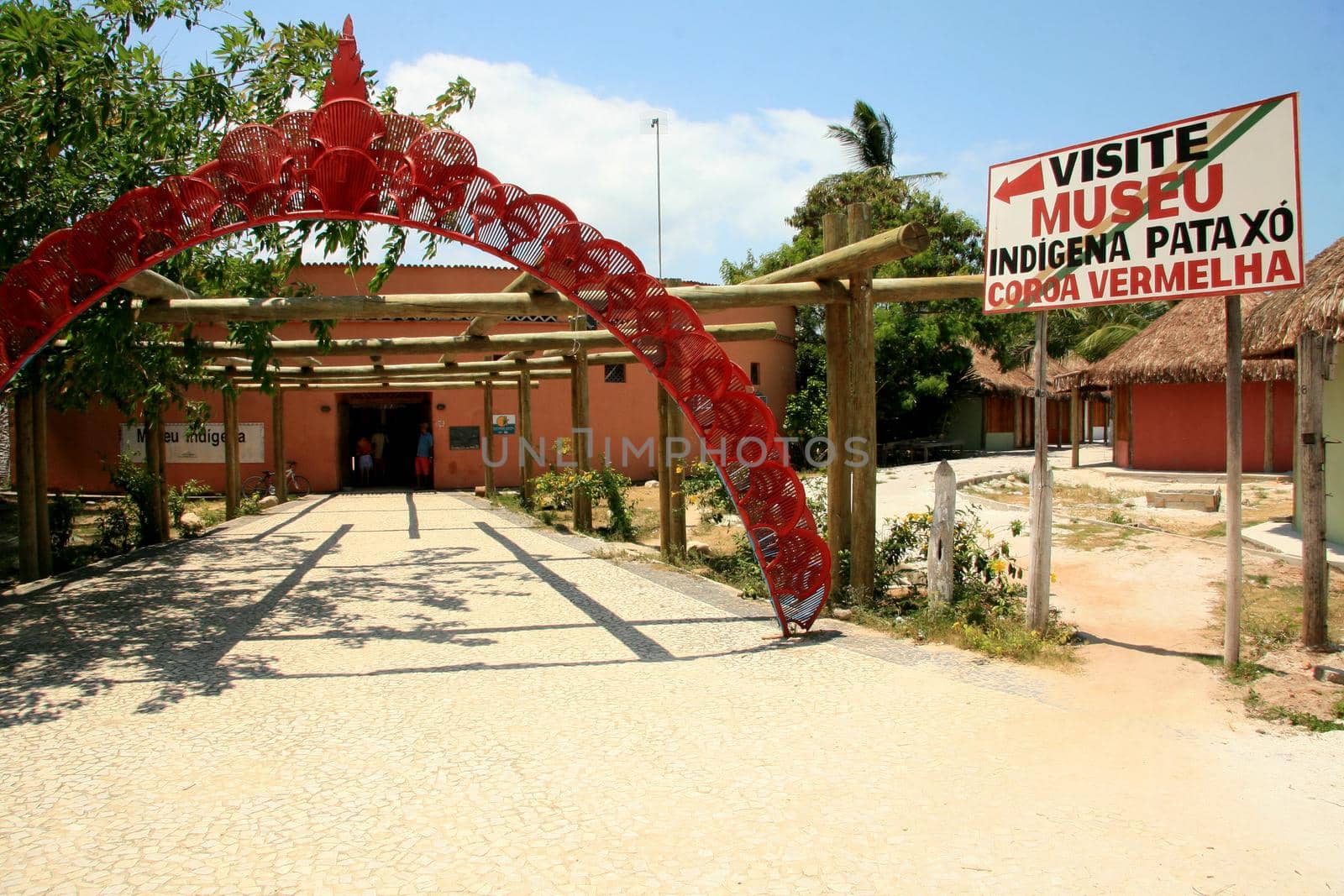 santa cruz cabralia, bahia, brazil - november 6, 2008: view of the pataxo indigenous museum in the Coroa Vermelha village in the city of Santa Cruz Cabralia.