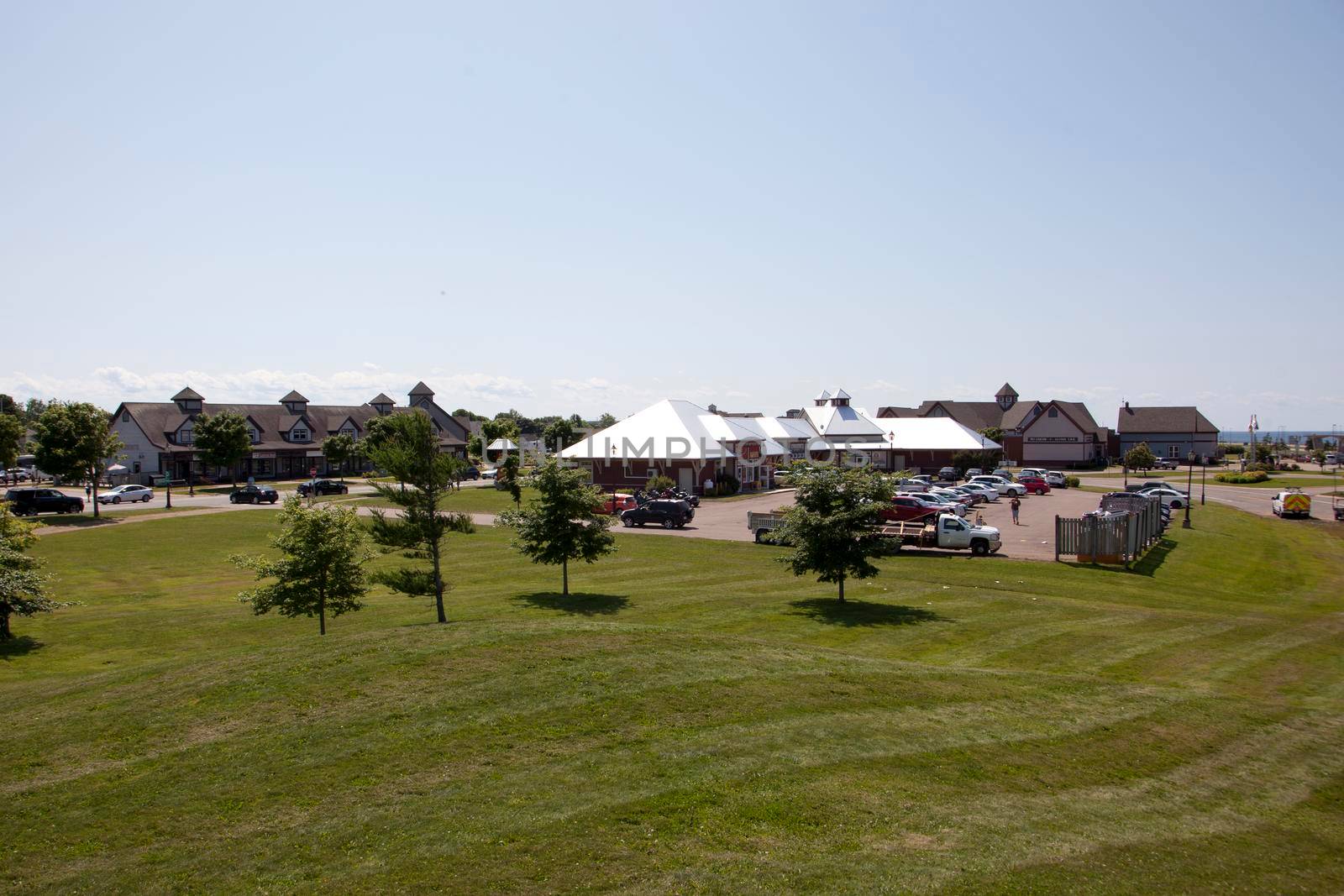 July 26, 2019: Borden Carleton, PEI: Shops and stores at the Gateway Village in PEI beside the confederation bridge