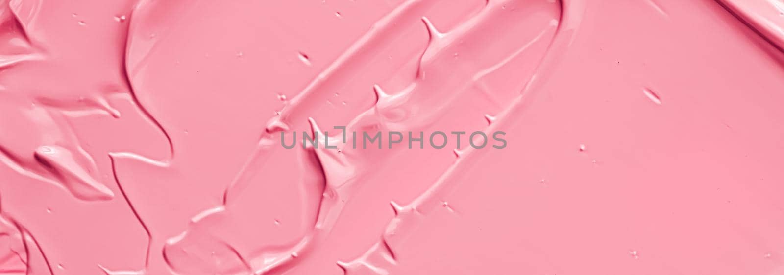 Pink lipstick or lip gloss texture as cosmetic background, makeup and beauty cosmetics product for luxury brand, holiday flatlay backdrop or abstract wall art and paint strokes by Anneleven