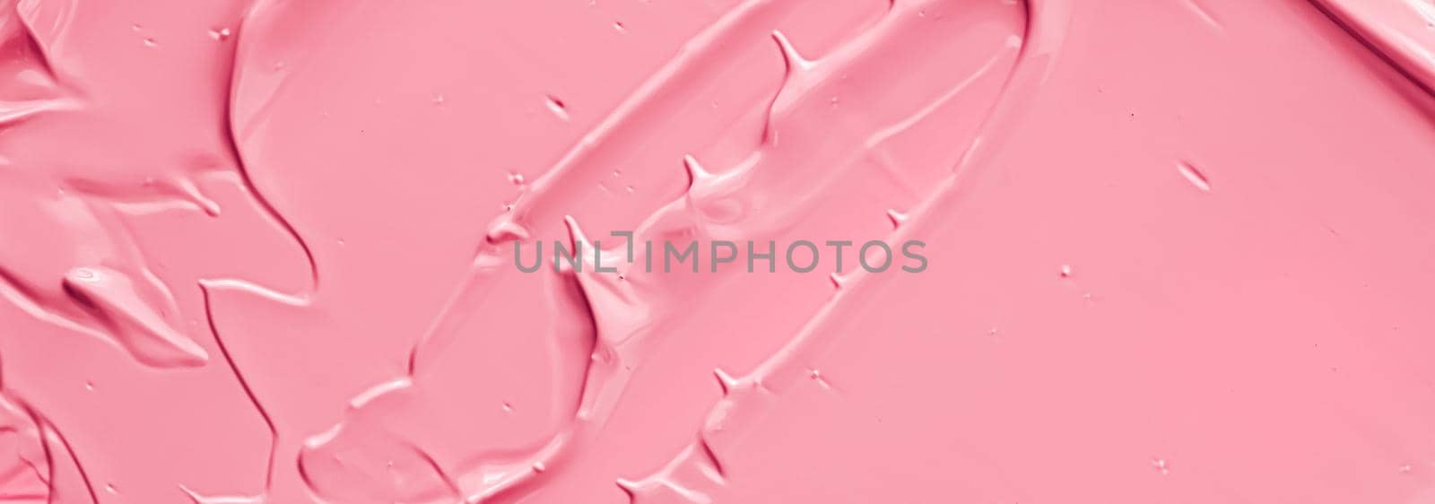 Pink lipstick or lip gloss texture as cosmetic background, makeup and beauty cosmetics product for luxury brand, holiday flatlay backdrop or abstract wall art and paint strokes.