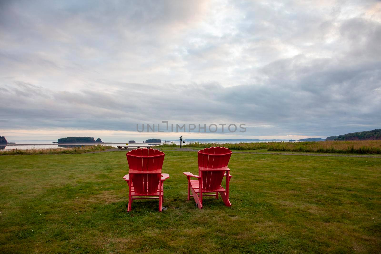 Canada 150 chairs at Five Islands  by rustycanuck