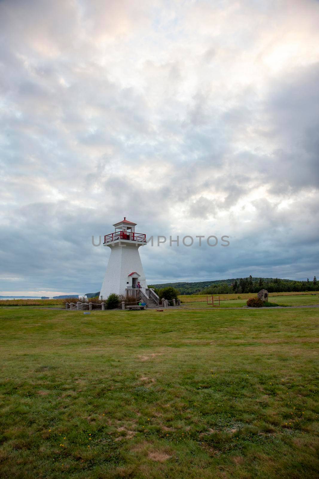 Landmark Nova Scotia lighthouse in Economy  by rustycanuck