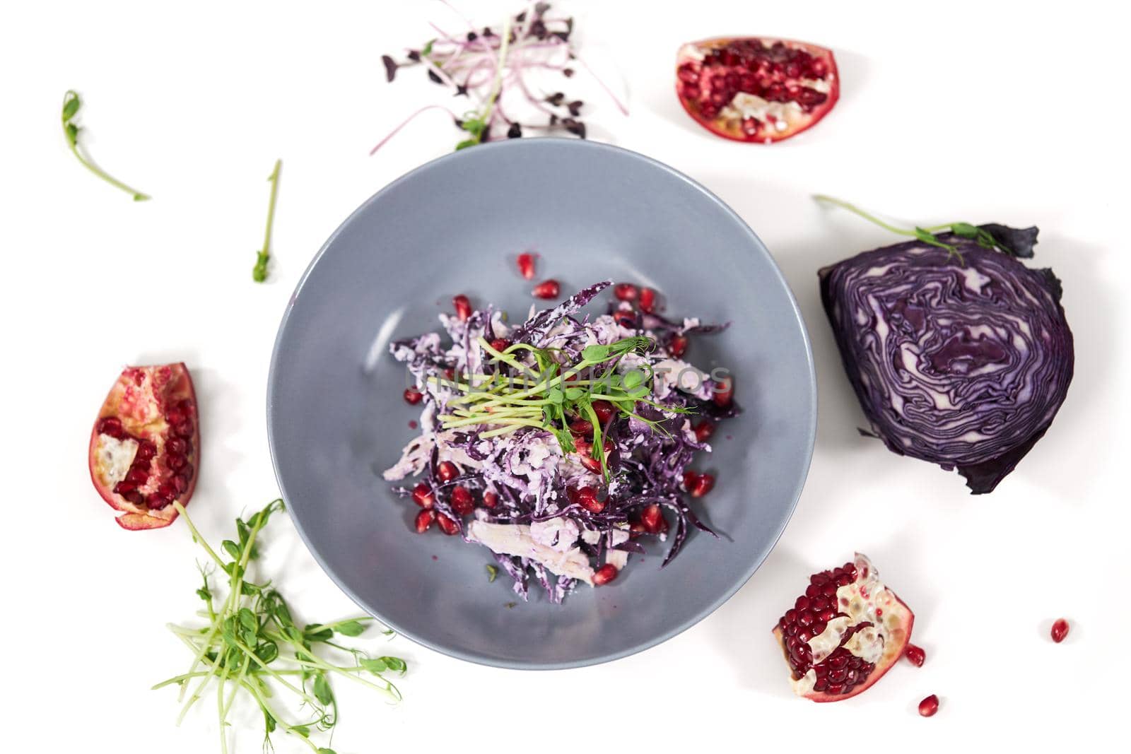  Beautiful plate with delicious purple cabbage salad. by SerhiiBobyk