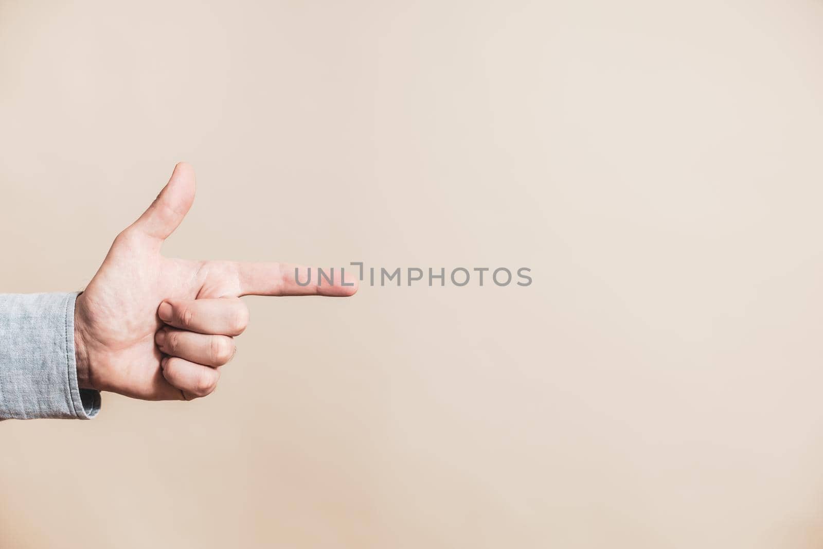 Male hand pointing by Bazdar