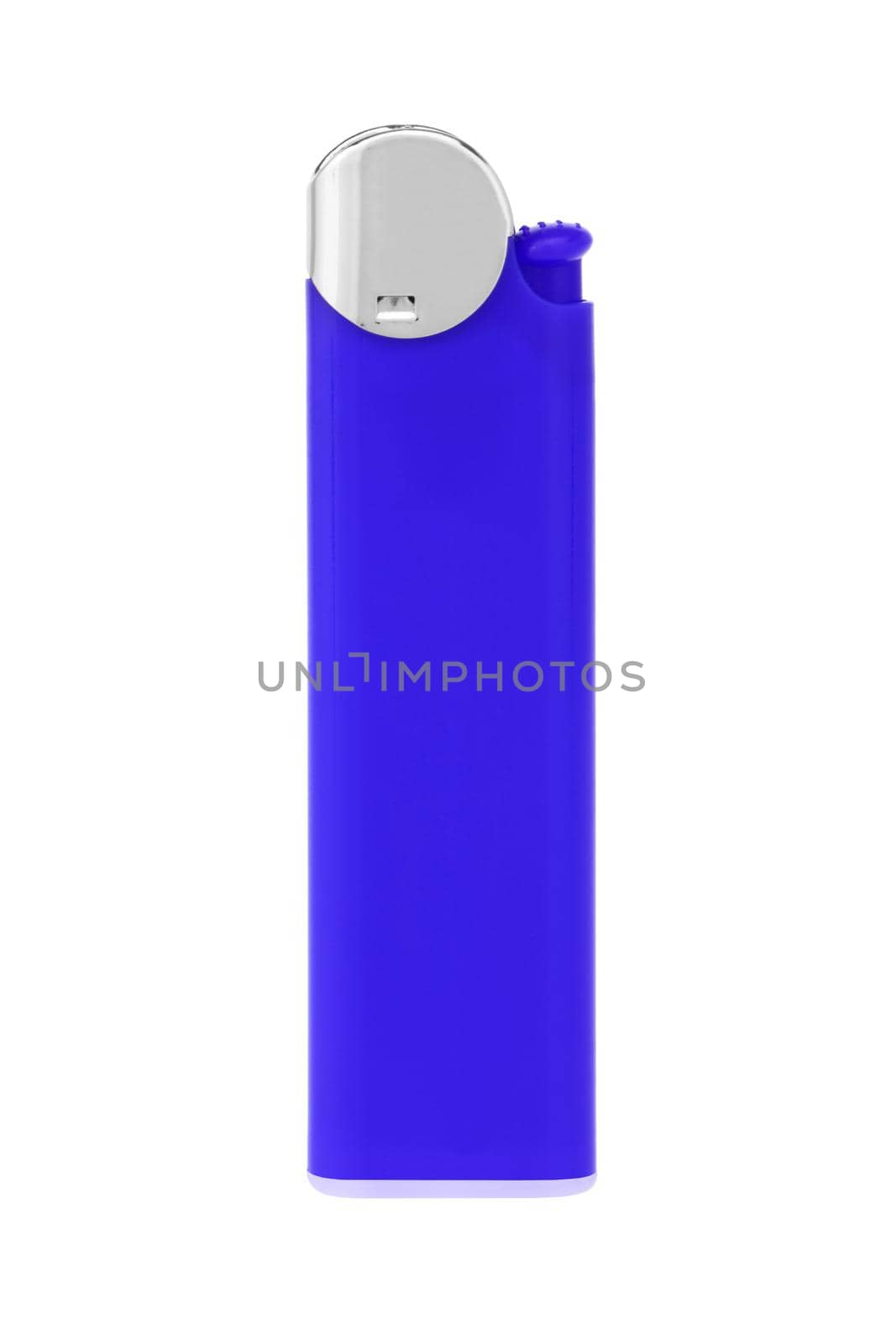 A Blue Cigarette Lighter on white with clipping path