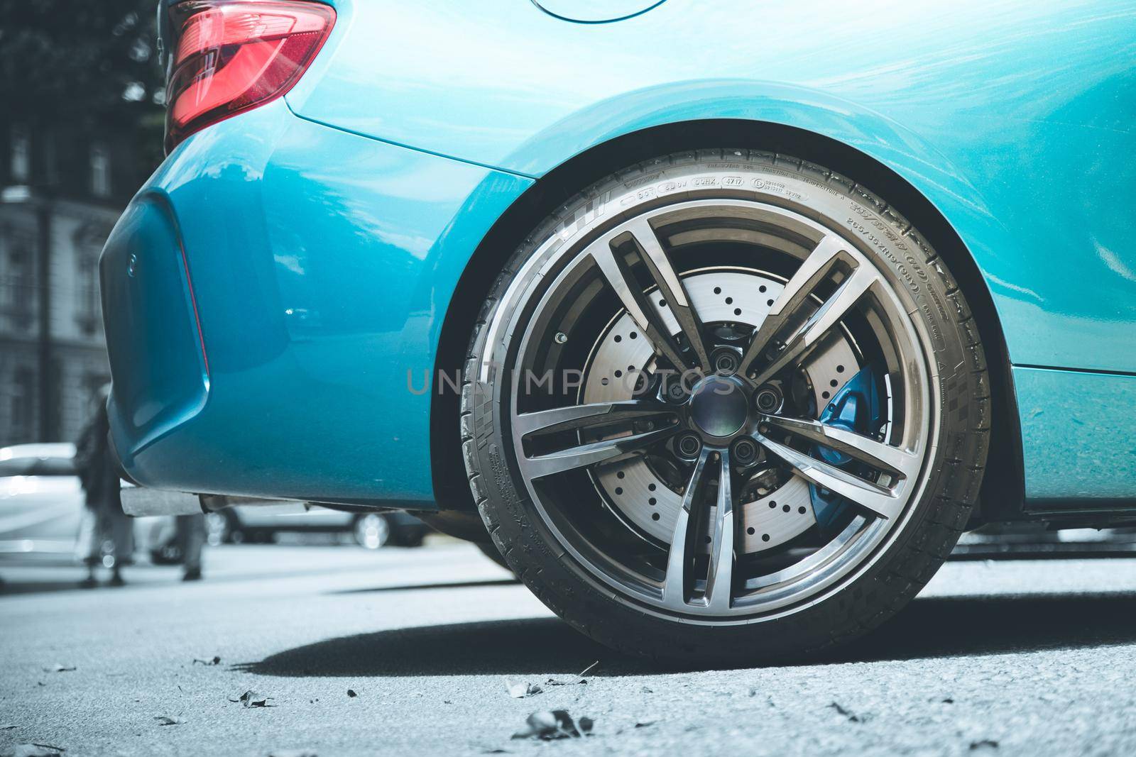 Close up of expensive car rim