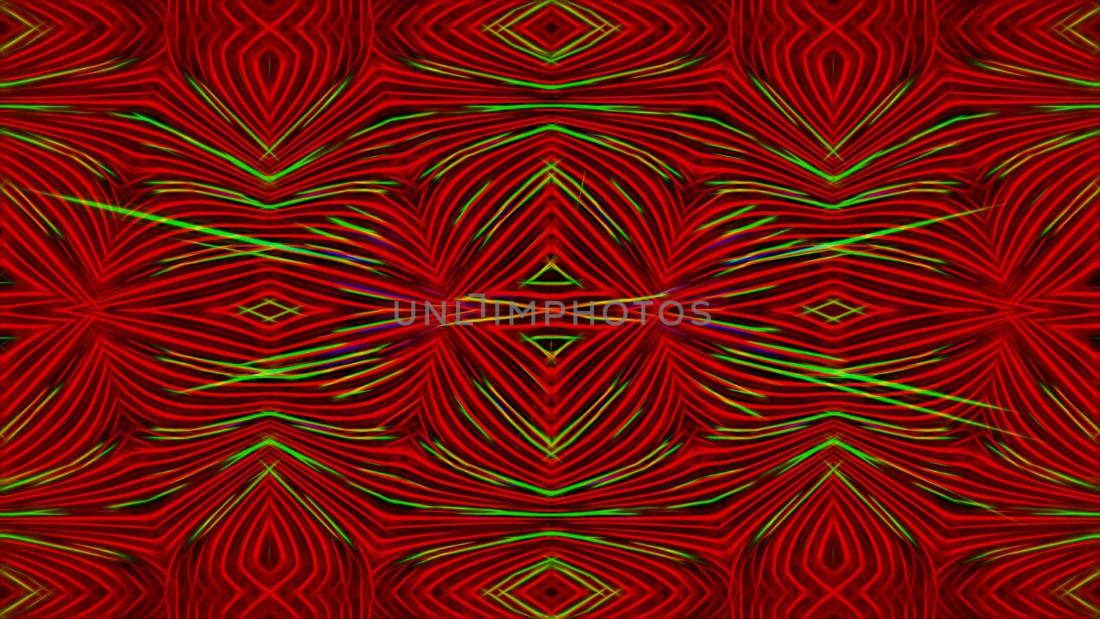 Abstract red background with neon lines.