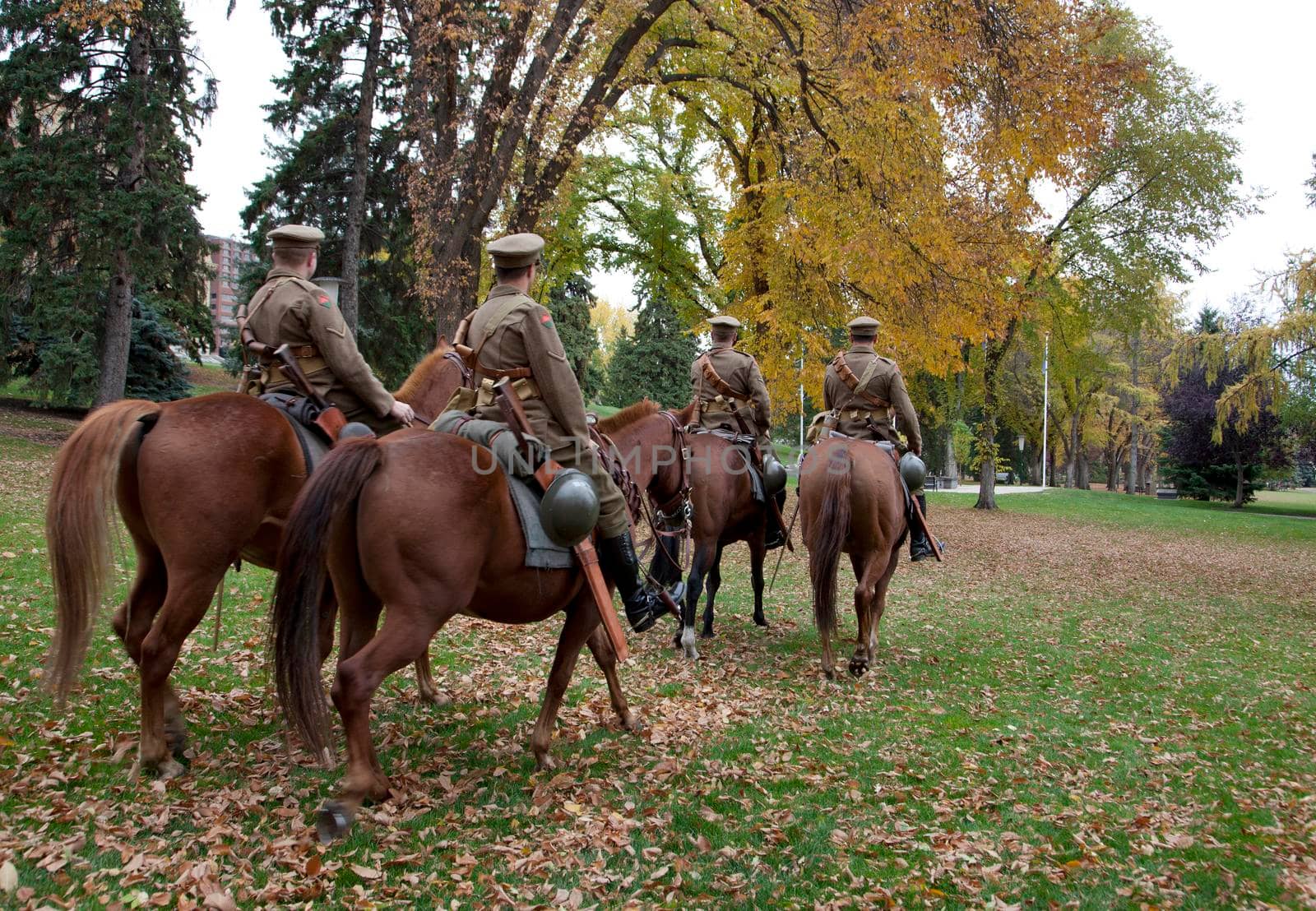  On October 6, 2017: Lord Strathcona's Mounted horse troop rides on display in Edmonton's legislature park 