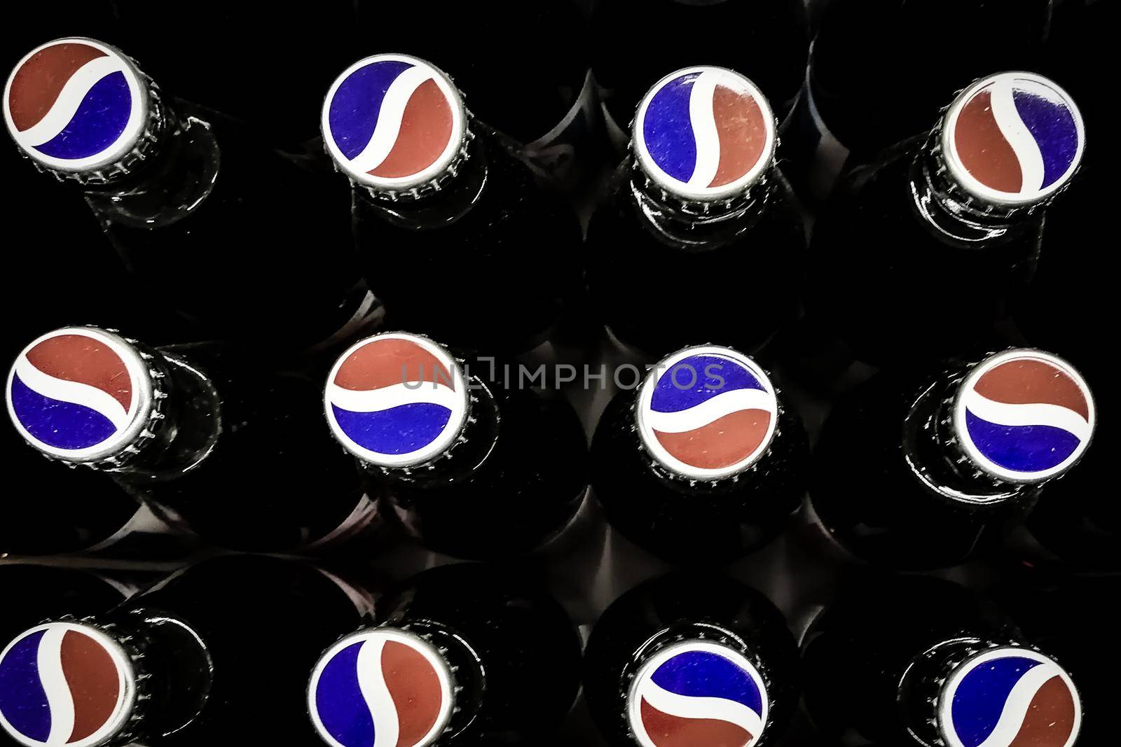 Bottles of Pepsi on top. Surgut, Russia - July 15, 2020 by Essffes