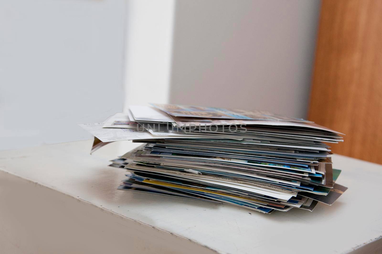 A stack of postcards or mail  by rustycanuck