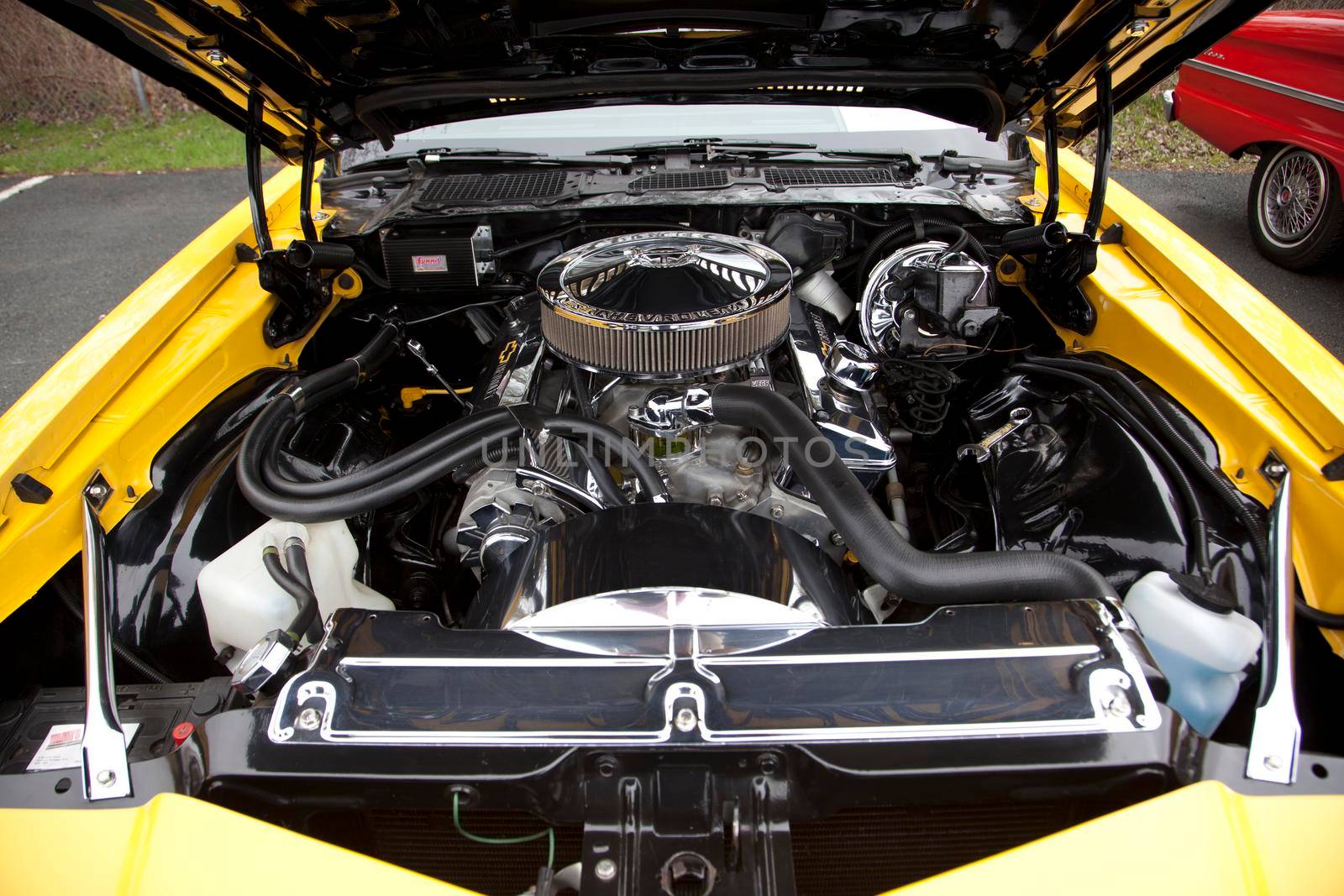 Under the hood of a 1977 Chevrolet Z28 by rustycanuck