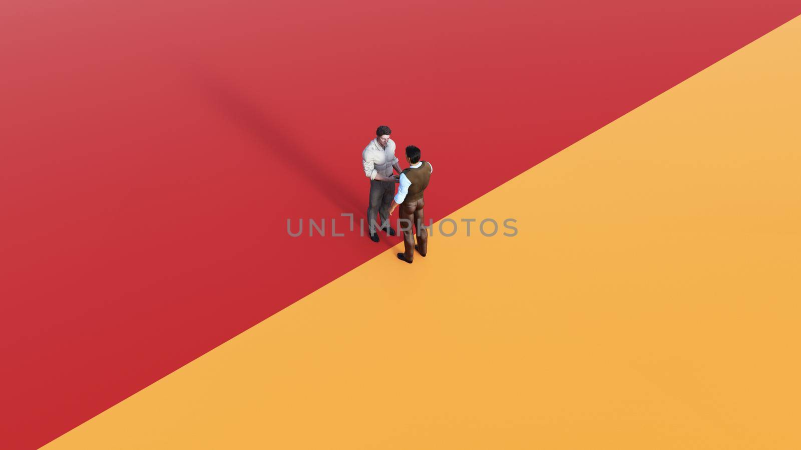 Corporate Background with Two Business People Shaking Hands Concept