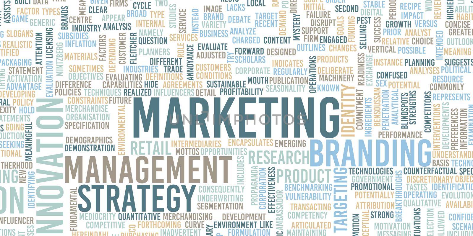 Creative Marketing as a Modern Business Industry Concept Abstract